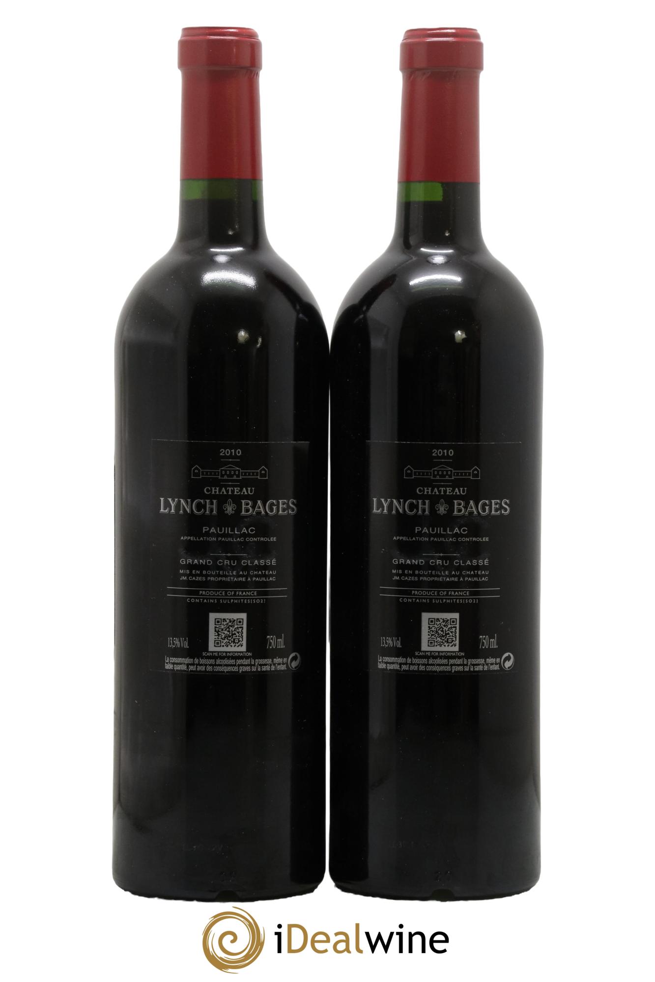Château Lynch Bages 5ème Grand Cru Classé 2010 - Lotto di 2 bottiglie - 1