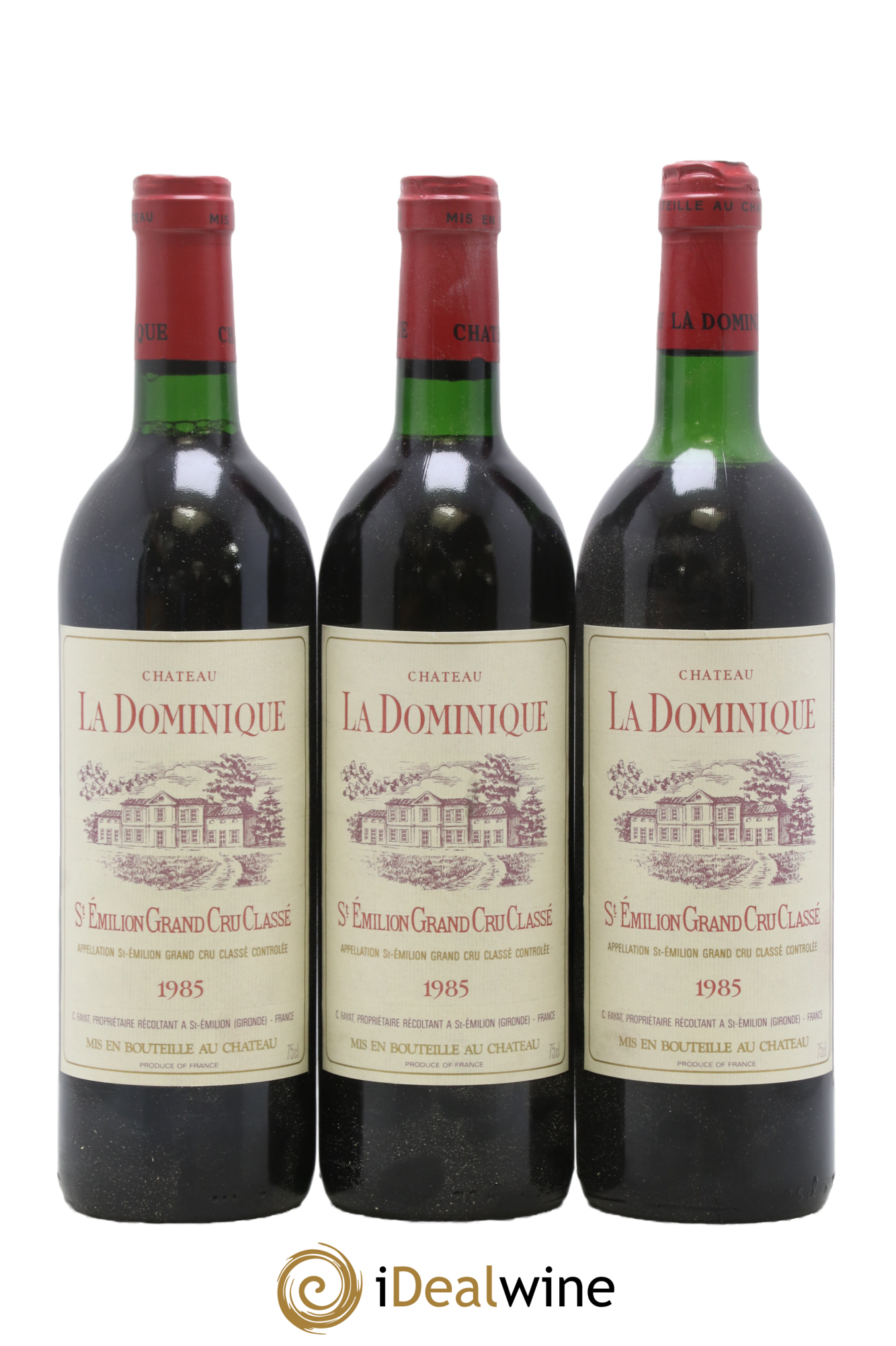 Château la Dominique Grand Cru Classé 1985 - Lot de 3 bouteilles - 0