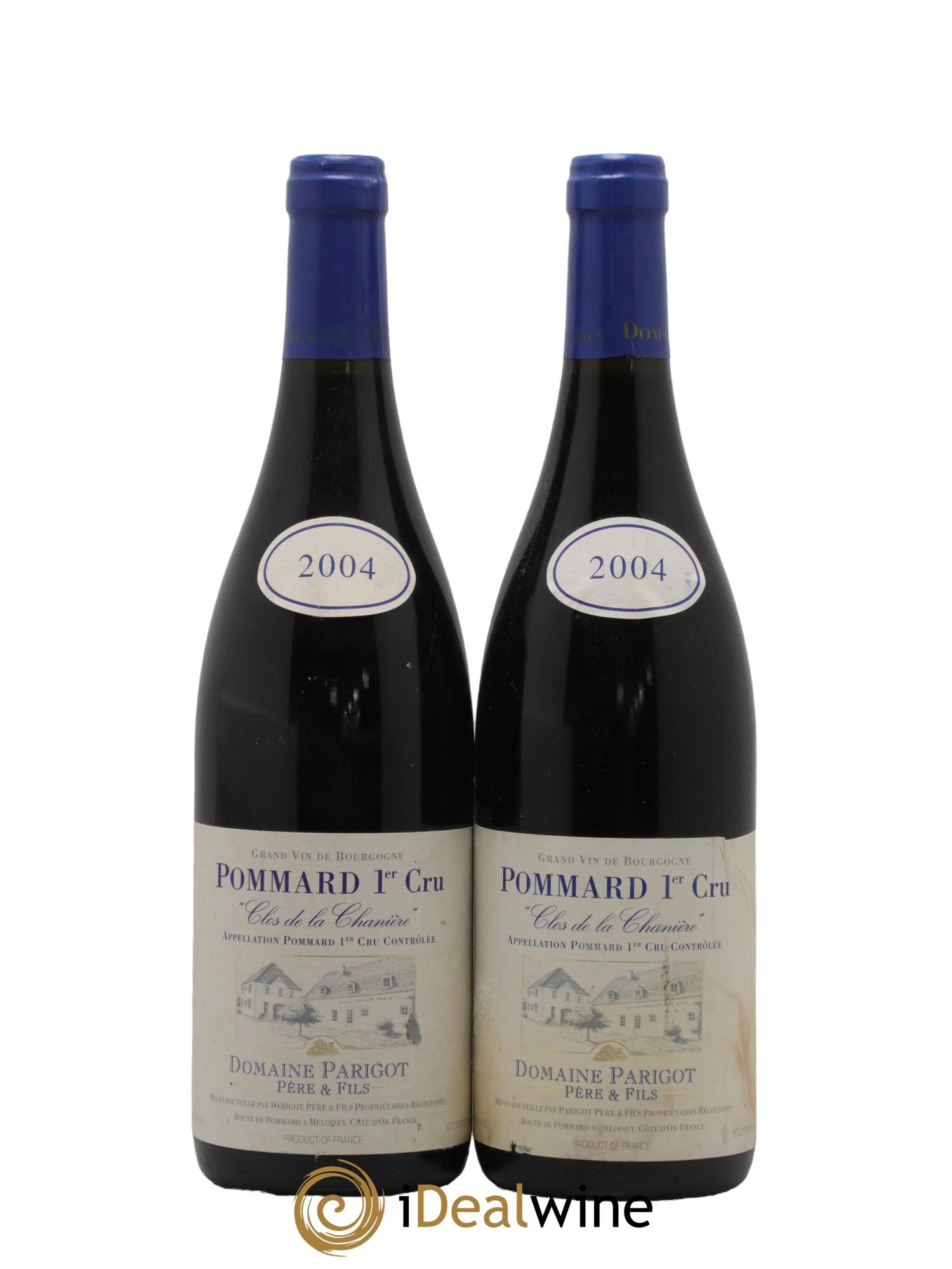 Pommard 1er Cru Clos de la Chanière Domaine Parigot 2004 - Lot de 2 bouteilles - 0