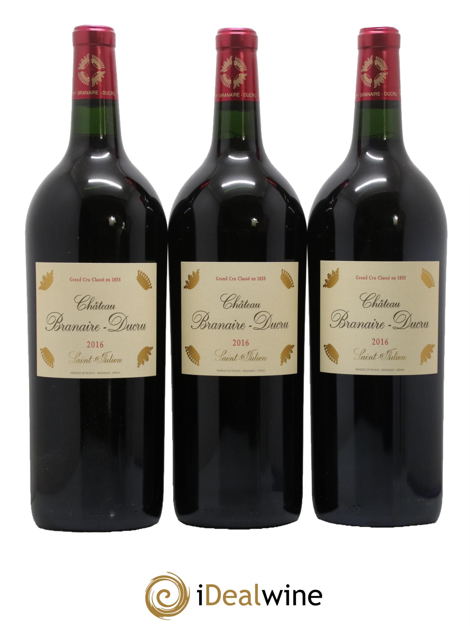 Château Branaire Ducru 4ème Grand Cru Classé 2016 - Lot de 3 magnums - 0