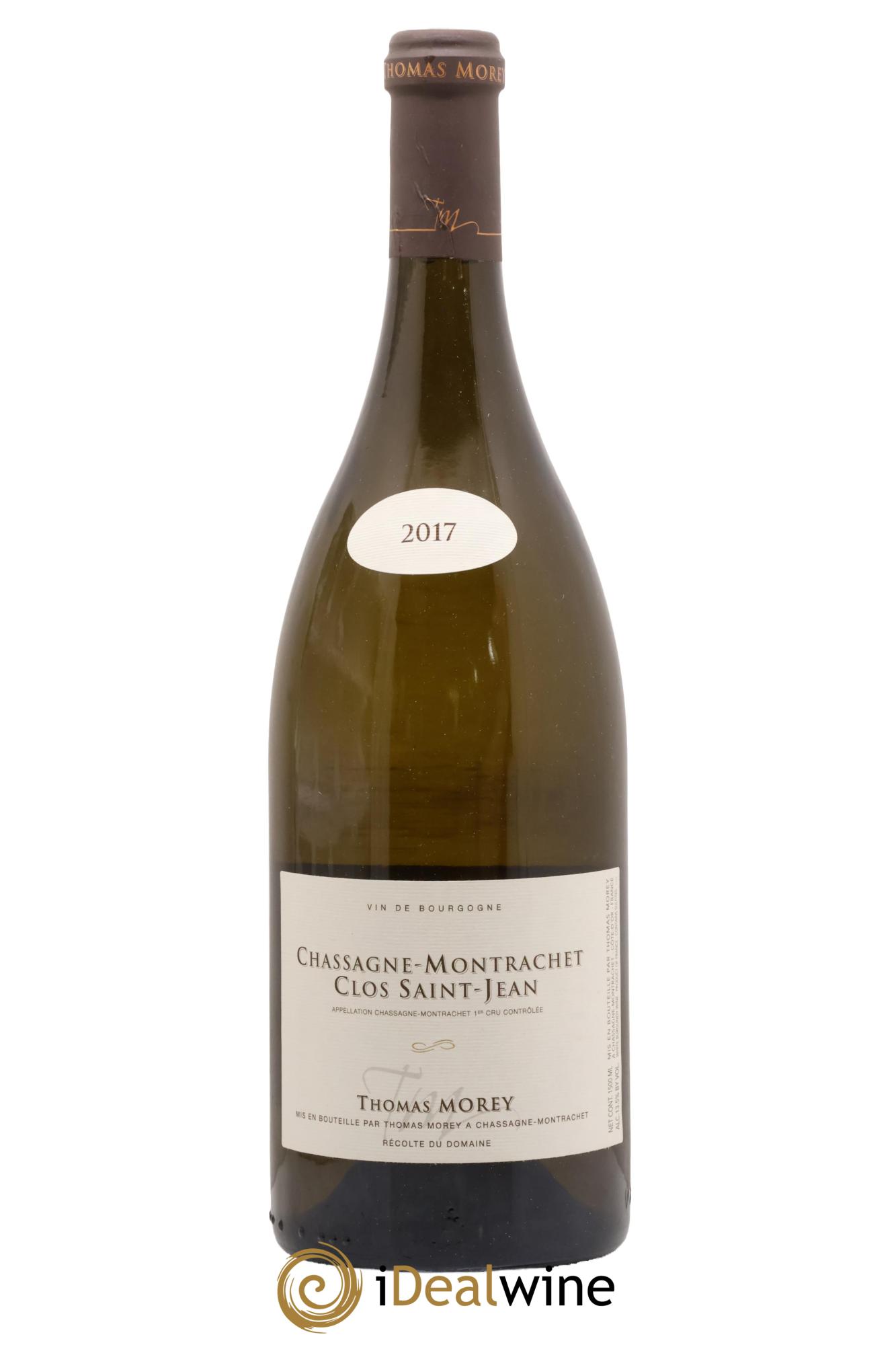 Chassagne-Montrachet 1er Cru Clos Saint-Jean Thomas Morey 2017 - Posten von 1 Magnum - 0