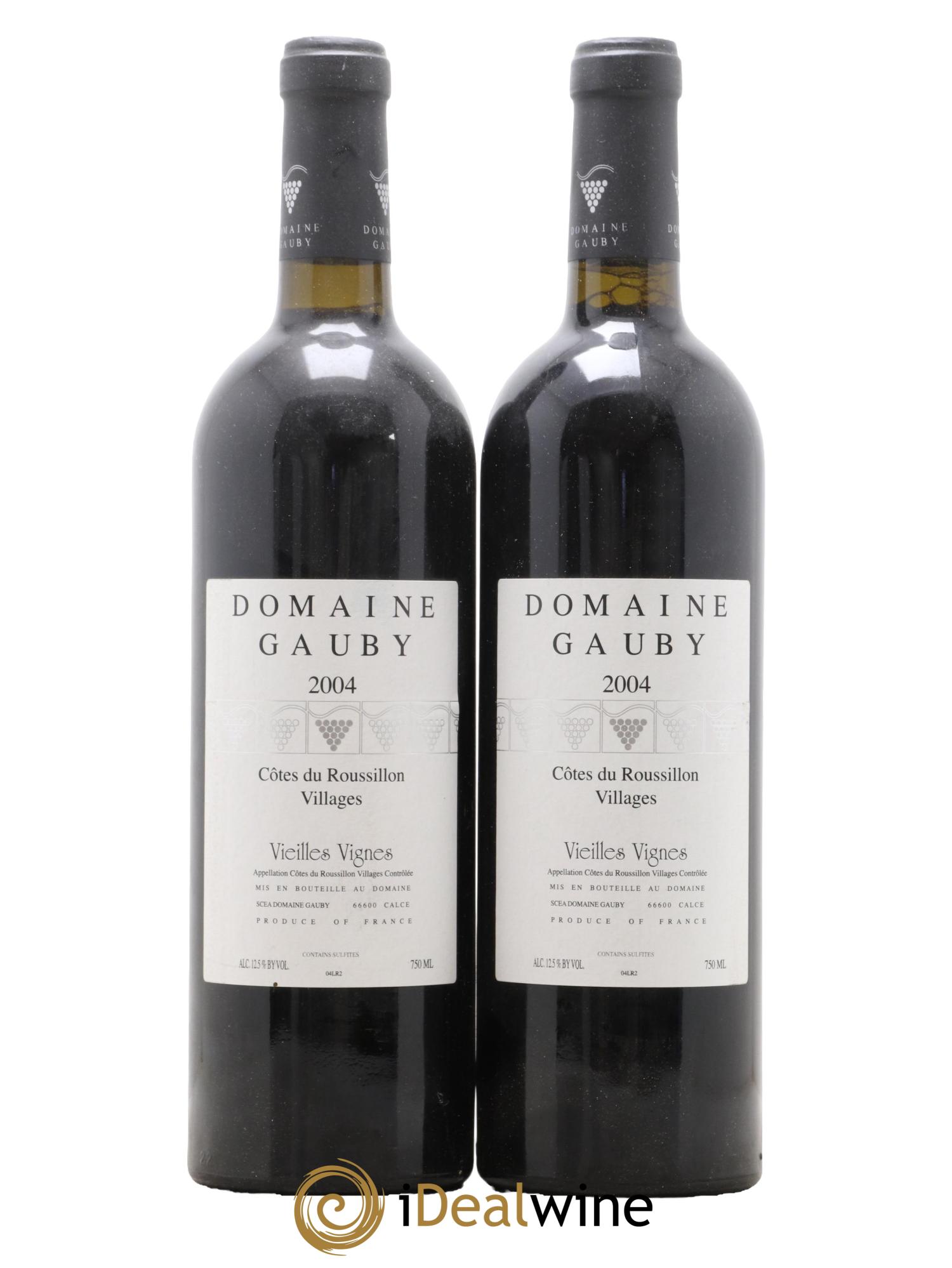 Côtes du Roussillon Villages Vieilles vignes Gauby (Domaine) 2004 - Lot of 2 bottles - 0