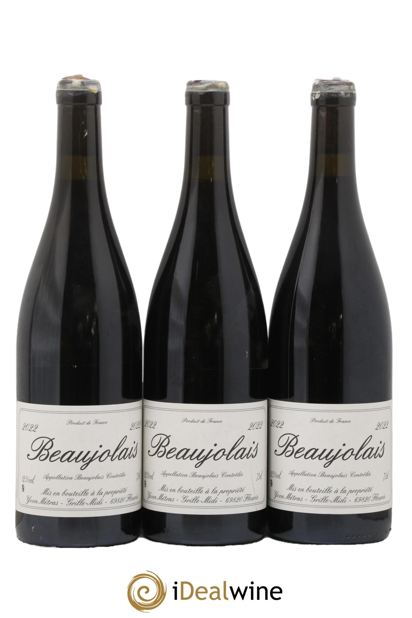 Beaujolais Yvon Métras 2022 - Lot de 3 bouteilles - 0