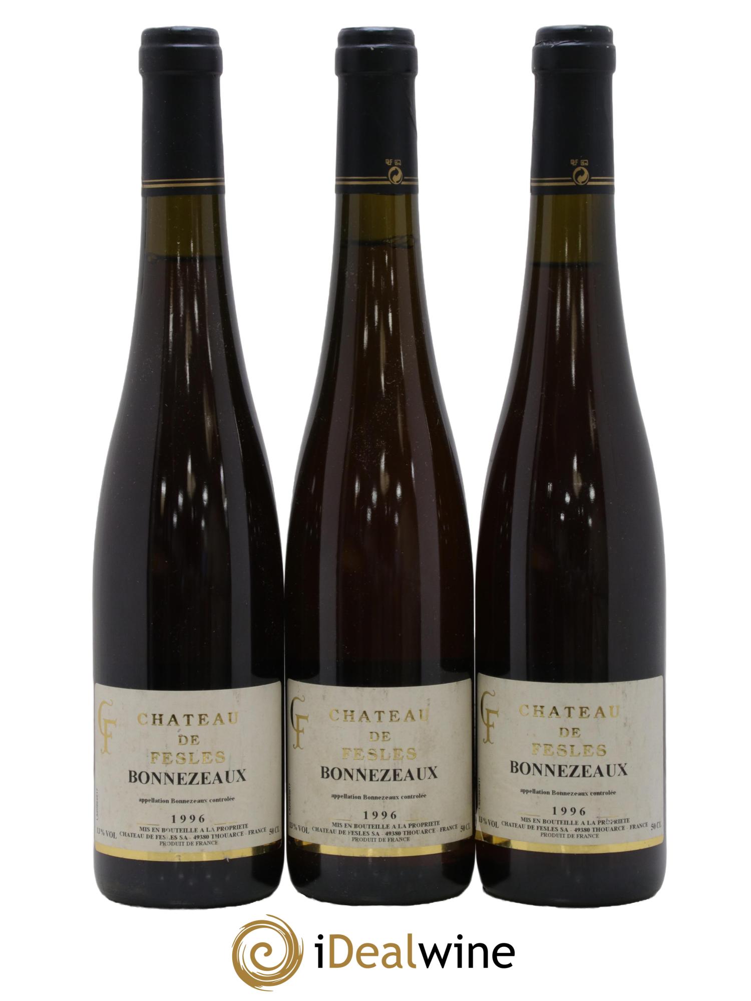 Bonnezeaux Château de Fesles 1996 - Lot de 3 format 50cls - 0