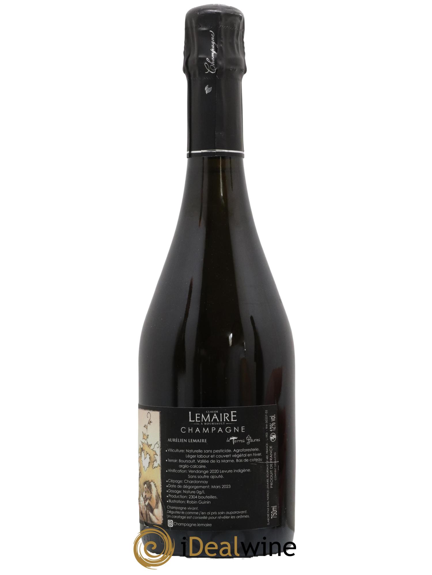 Les Terres Jaunes Aurélien Lemaire 2020 - Lot de 1 bouteille - 1