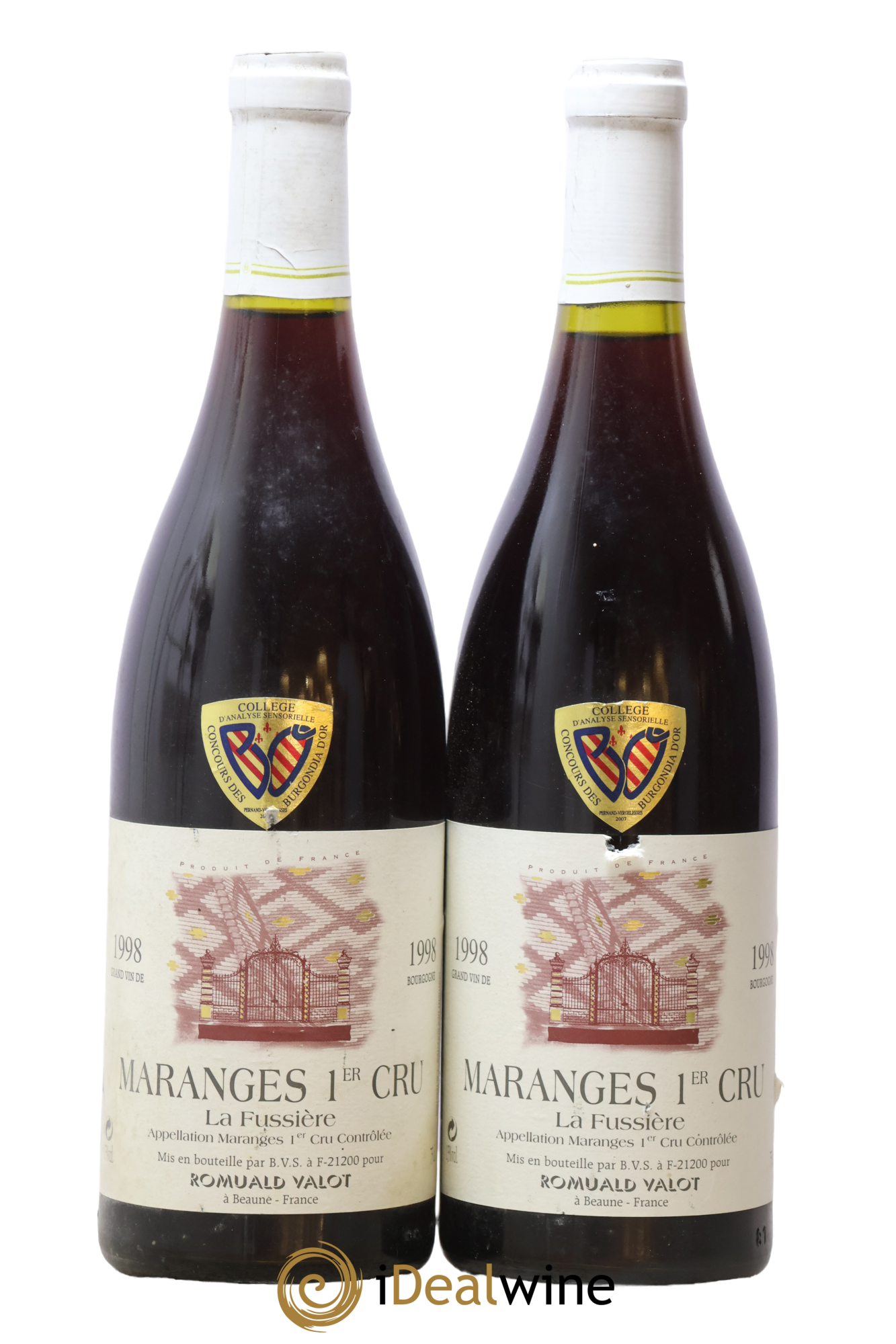Maranges 1er Cru La Fussière Romuald Valot 1998 - Lot de 2 bouteilles - 0