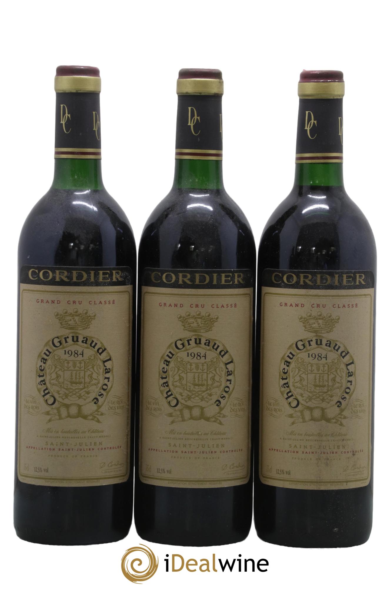 Château Gruaud Larose 2ème Grand Cru Classé 1984 - Lot of 3 bottles - 0
