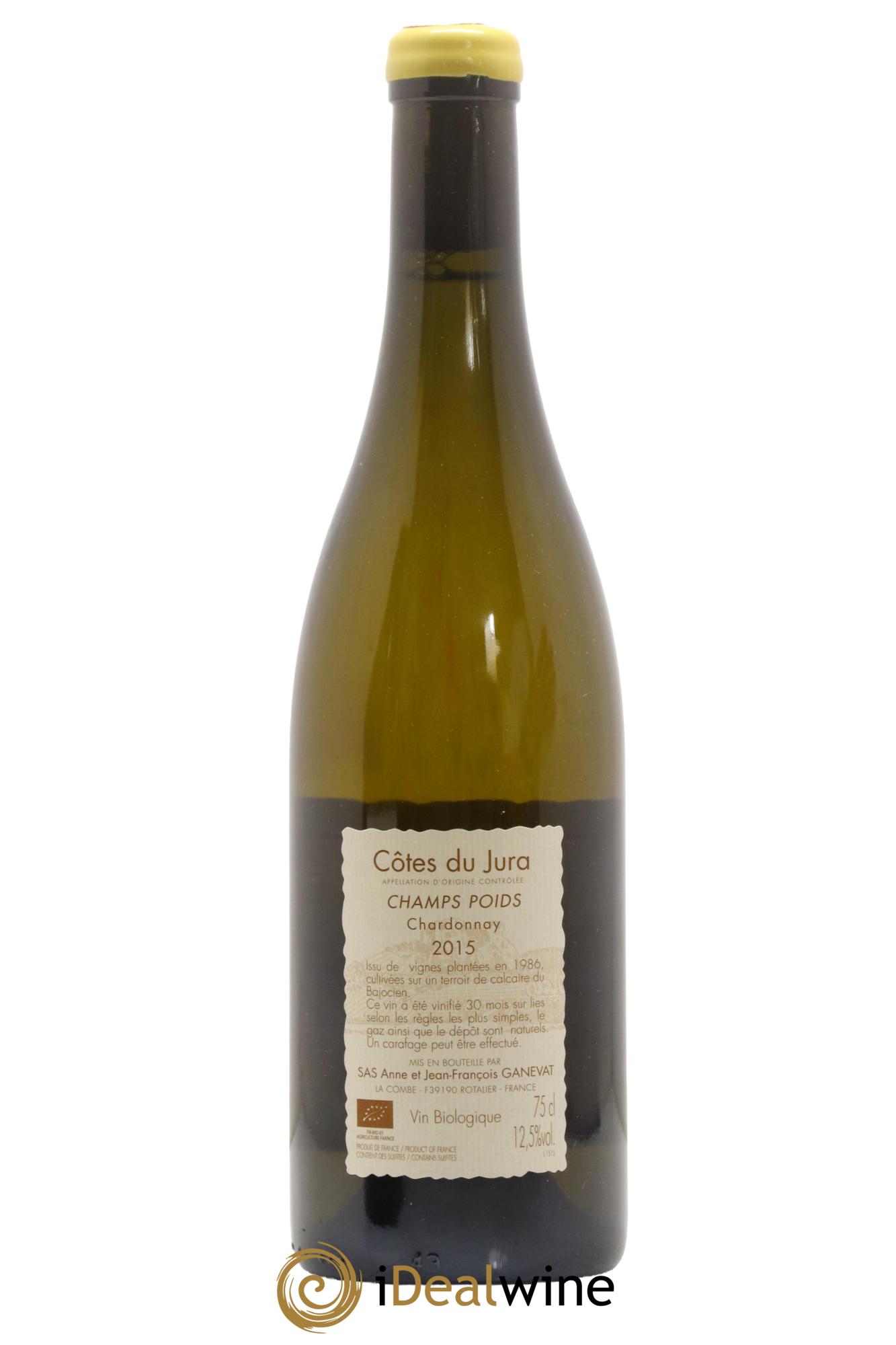 Côtes du Jura Champs Poids Anne et Jean François Ganevat 2015 - Lot de 1 bouteille - 1