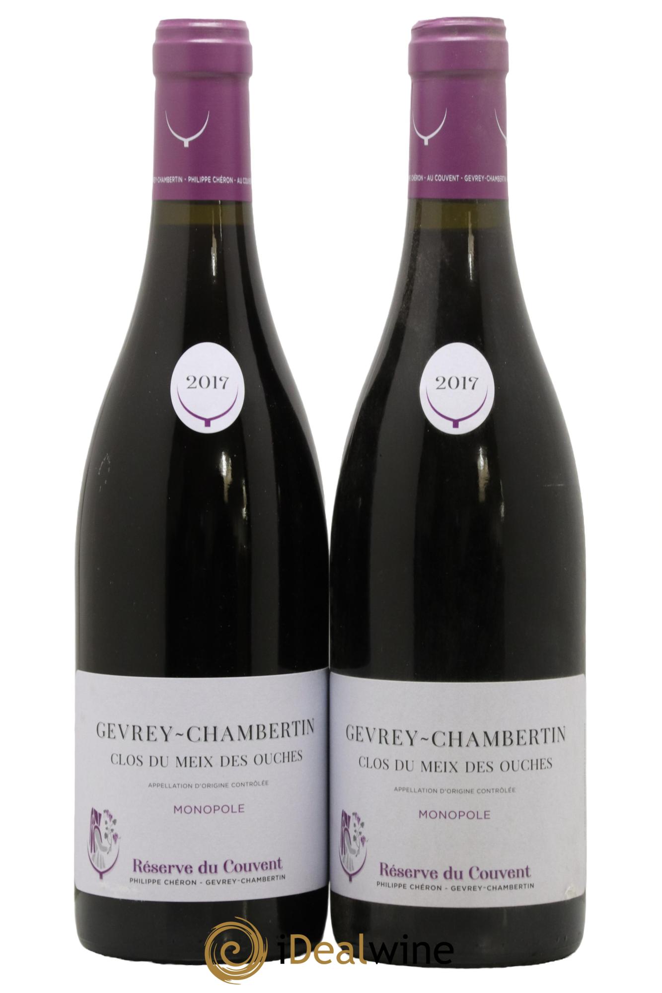 Gevrey-Chambertin Clos Du Meix Des Ouches Monopole Domaine Du Couvent 2017 - Lot de 2 bouteilles - 0