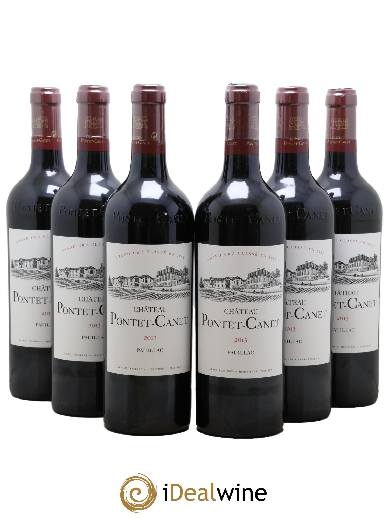 Château Pontet Canet 5ème Grand Cru Classé  2013 - Lot de 6 bouteilles - 0