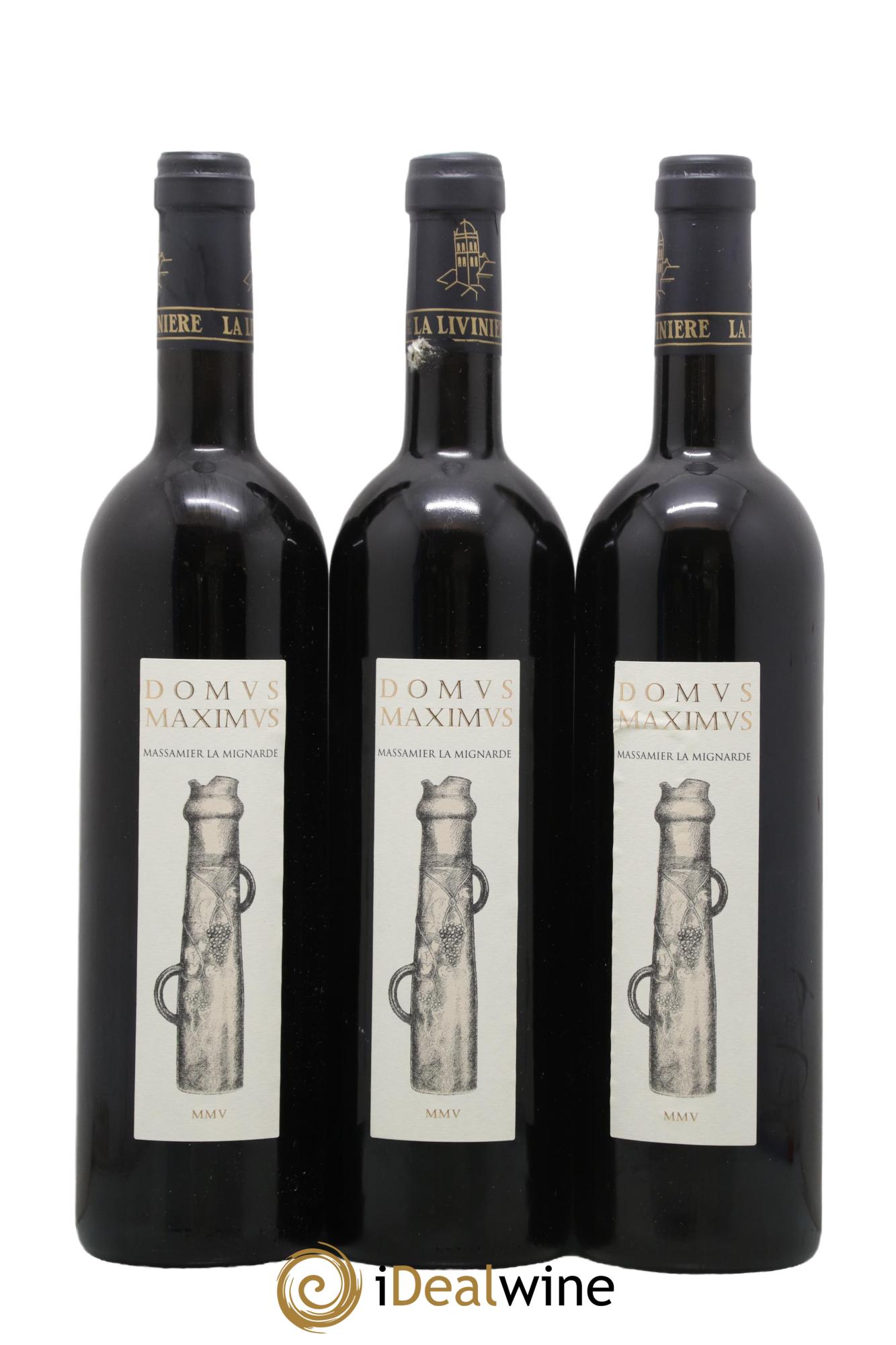 Minervois La Livinière Domus Maximus Domaine Massamier La Mignarde 2005 - Lot de 3 bouteilles - 0