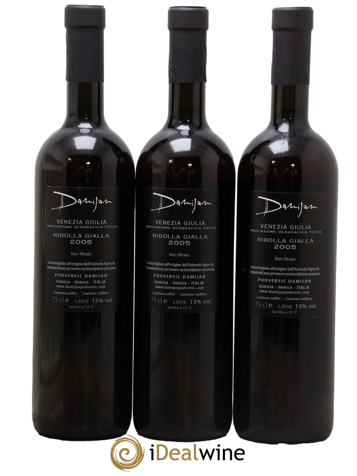 Venezia Giulia IGT Damijan Podversic Ribolla Gialla 2005 - Lot de 3 bouteilles - 1