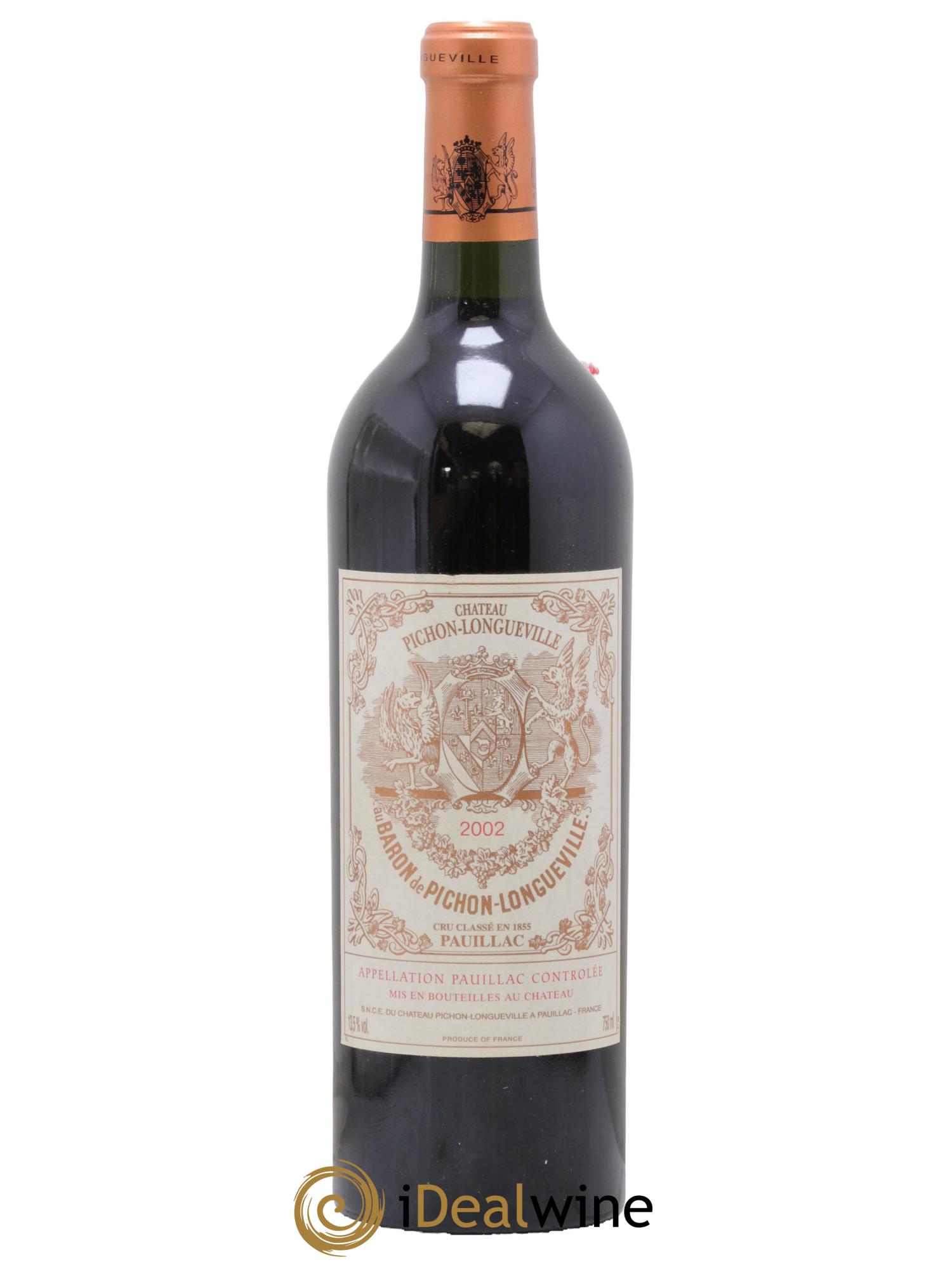 Pichon Longueville Baron 2ème Grand Cru Classé 2002 - Lot de 1 bouteille - 0