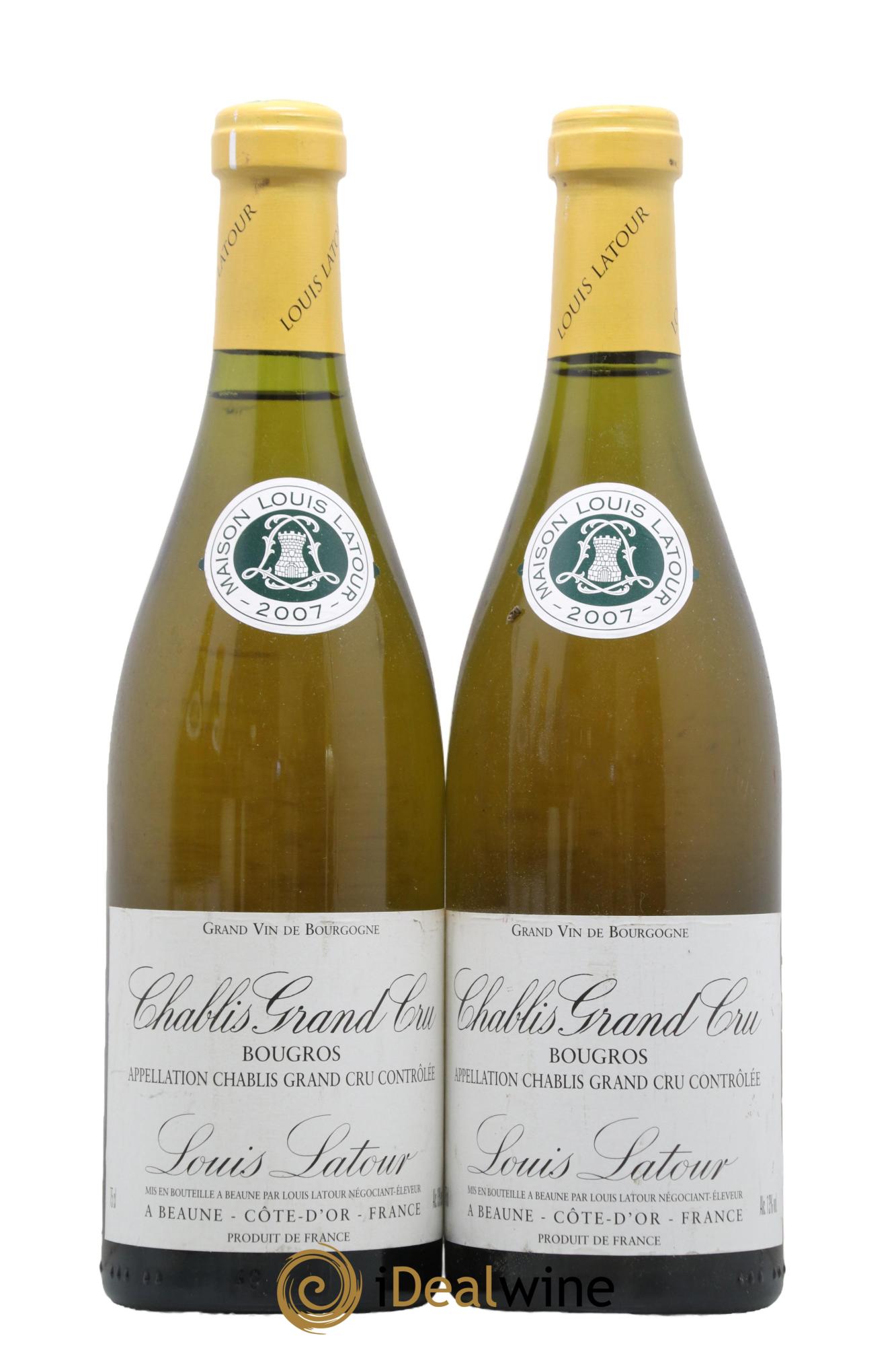 Chablis Grand Cru Bougros Louis Latour 2007 - Lot de 2 bouteilles - 0
