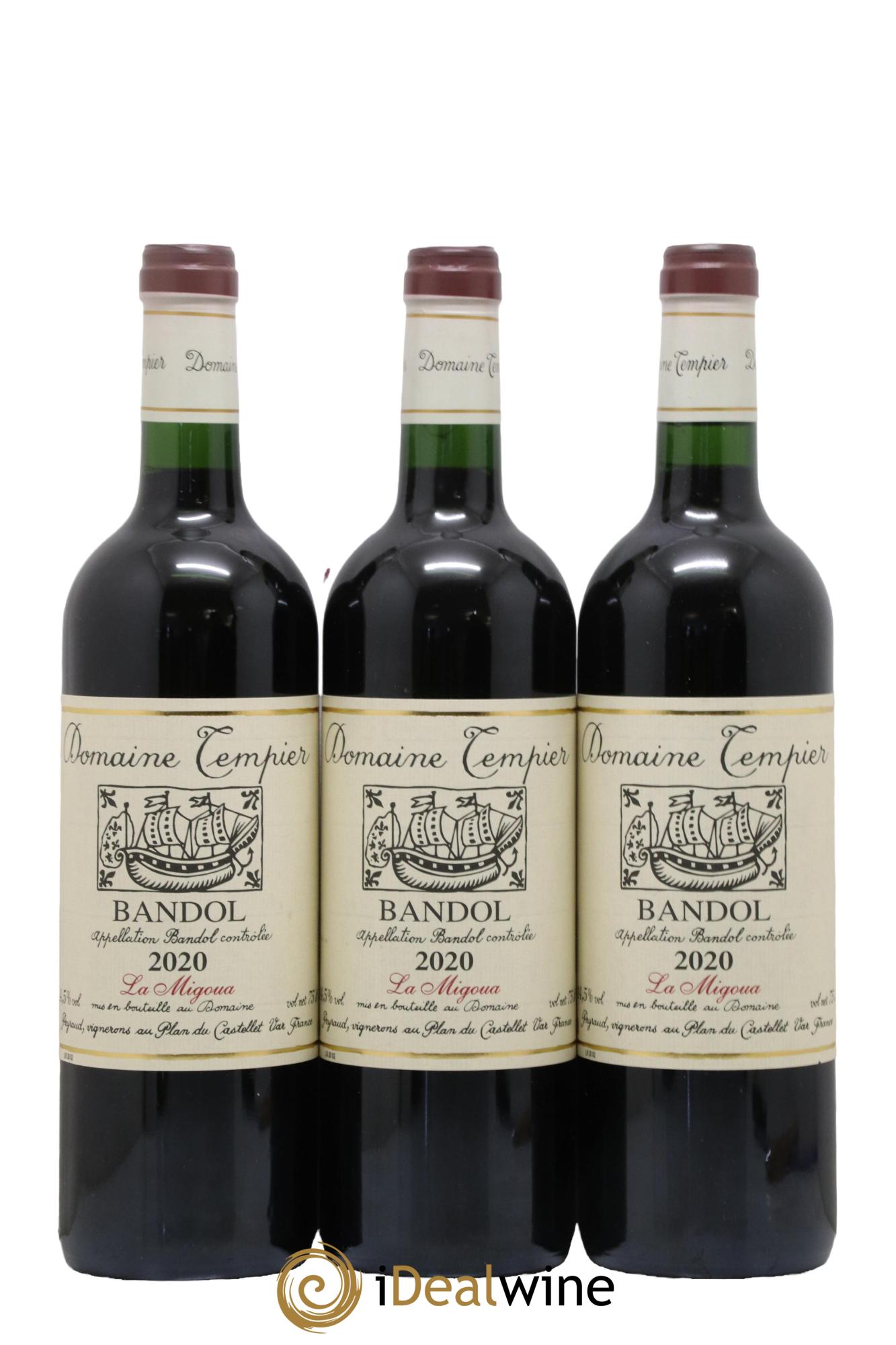Bandol Domaine Tempier Cuvée La Migoua Famille Peyraud 2020 - Lot of 3 bottles - 0