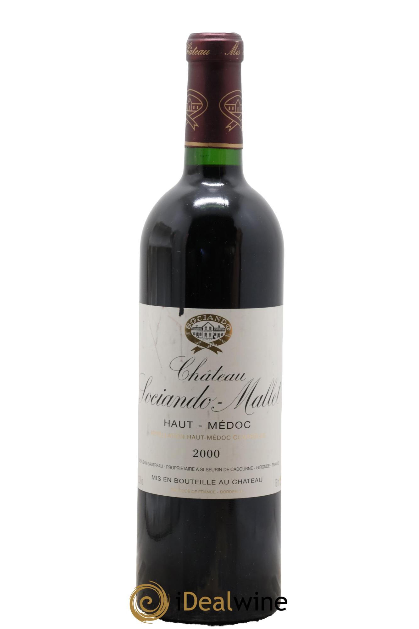 Château Sociando Mallet 2000 - Posten von 1 Flasche - 0
