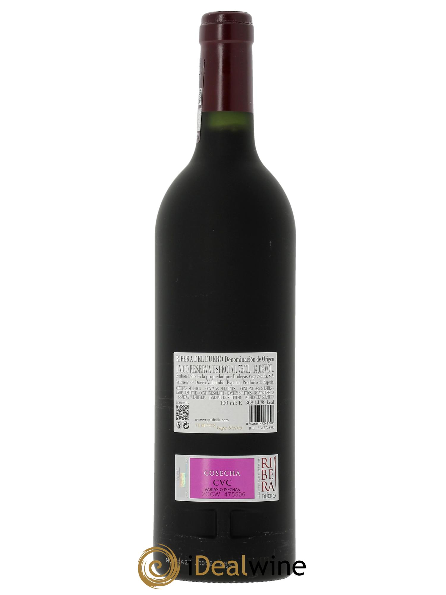 Ribera Del Duero DO Vega Sicilia Unico Reserva Especial 2025 Famille Alvarez  - Lot de 1 bouteille - 1