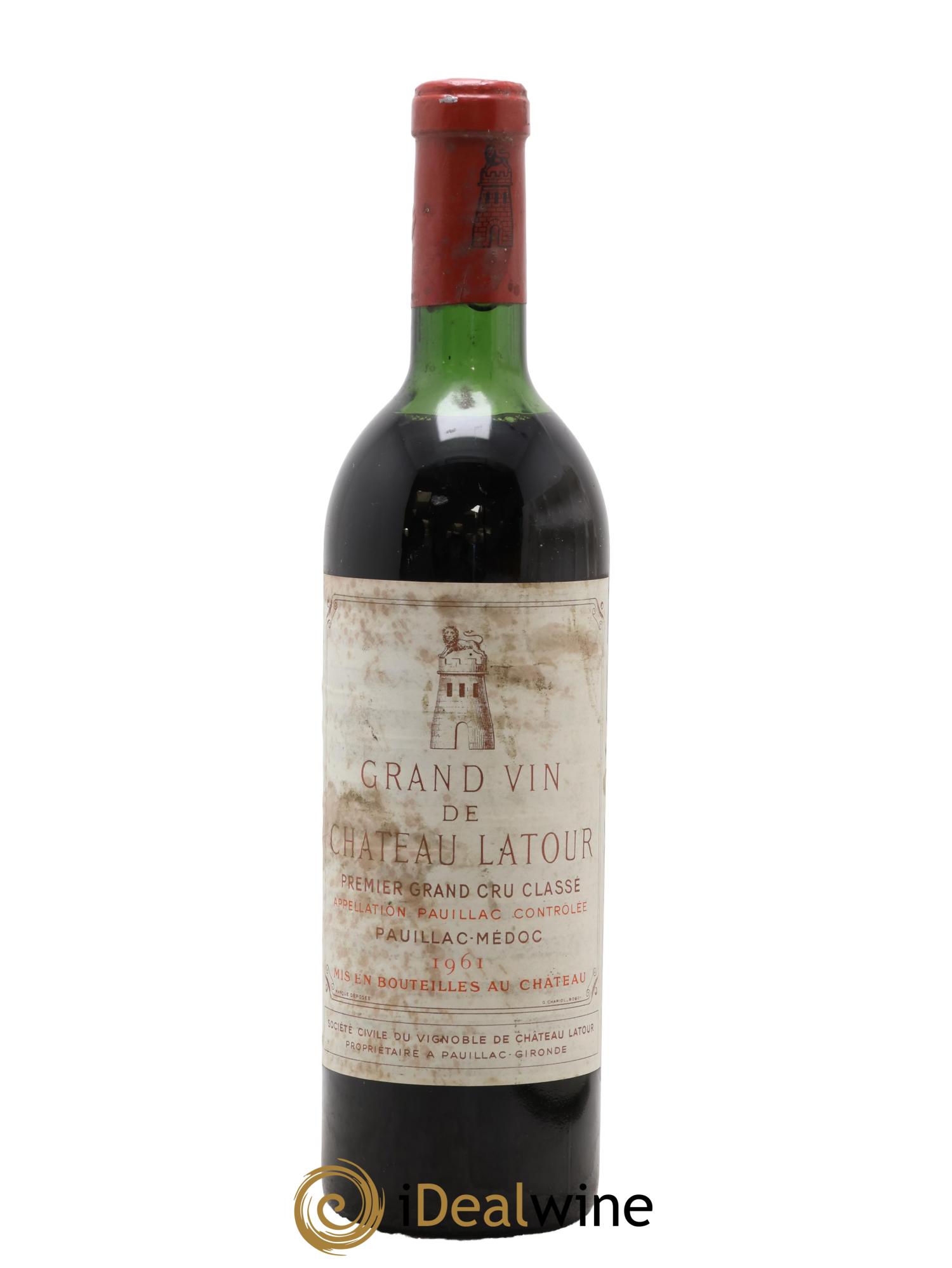 Château Latour 1er Grand Cru Classé 1961 - Lotto di 1 bottiglia - 0