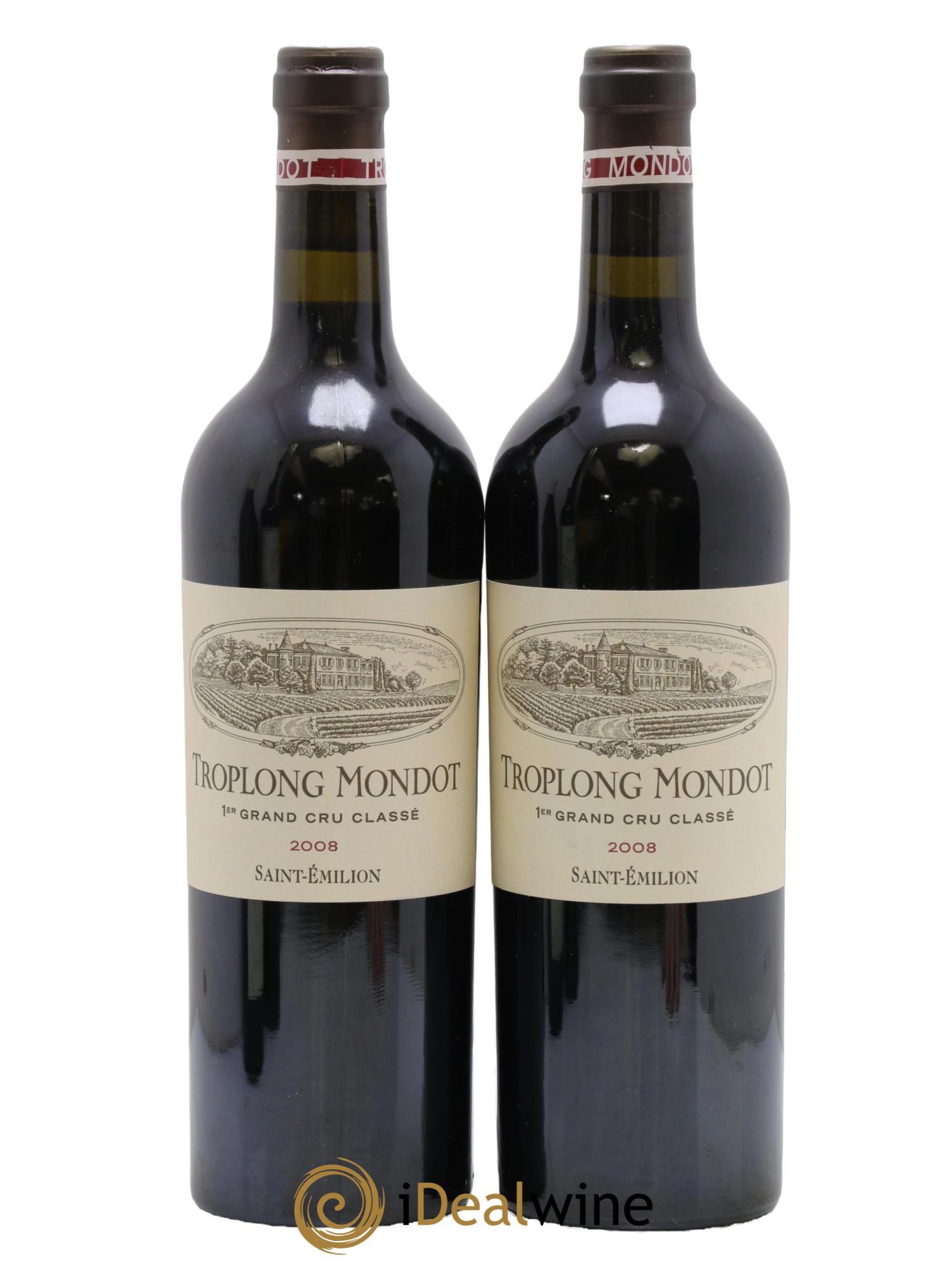 Château Troplong Mondot 1er Grand Cru Classé B 2008 - Lot de 2 bouteilles - 0