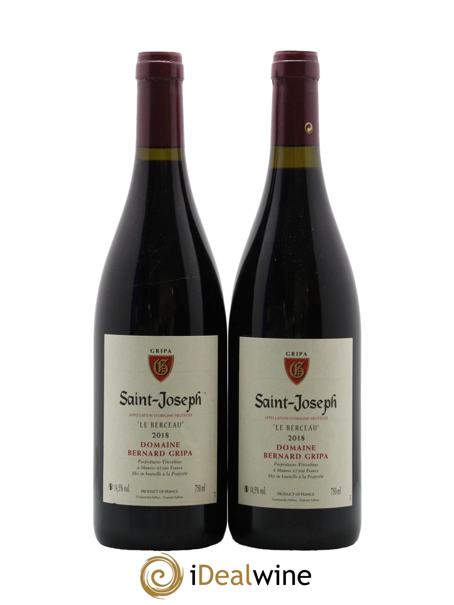 Saint-Joseph Le Berceau Bernard Gripa (Domaine) 2018 - Lot de 2 bouteilles - 0
