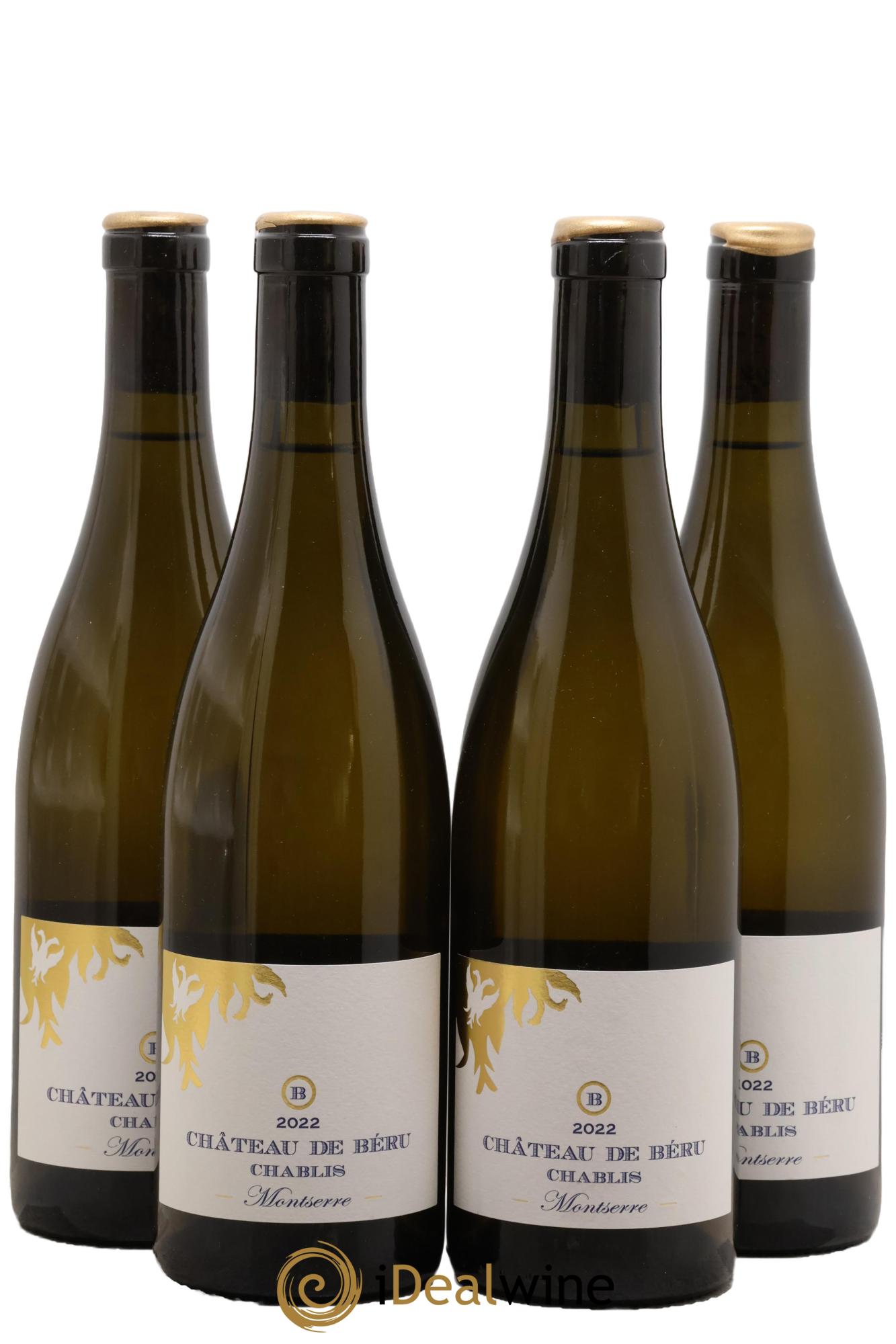 Chablis Montserre Château de Béru 2022 - Lot de 4 bouteilles - 0
