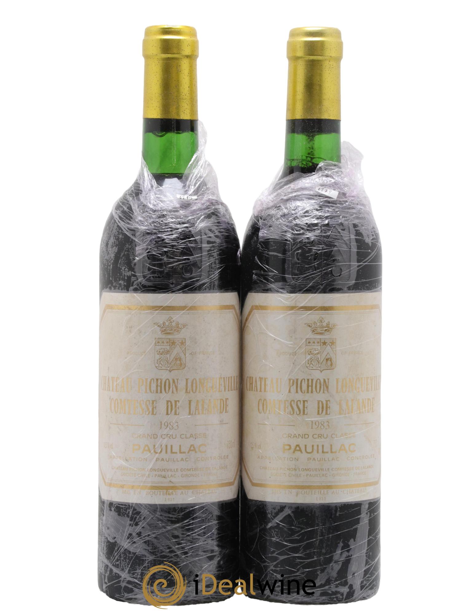 Château Pichon Longueville Comtesse de Lalande 2ème Grand Cru Classé 1983 - Lot de 2 bouteilles - 0