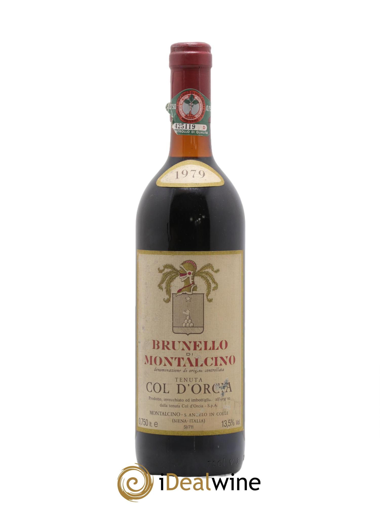 Brunello di Montalcino DOCG Tenuta Col d'Orcia 1979 - Lot de 1 bouteille - 0