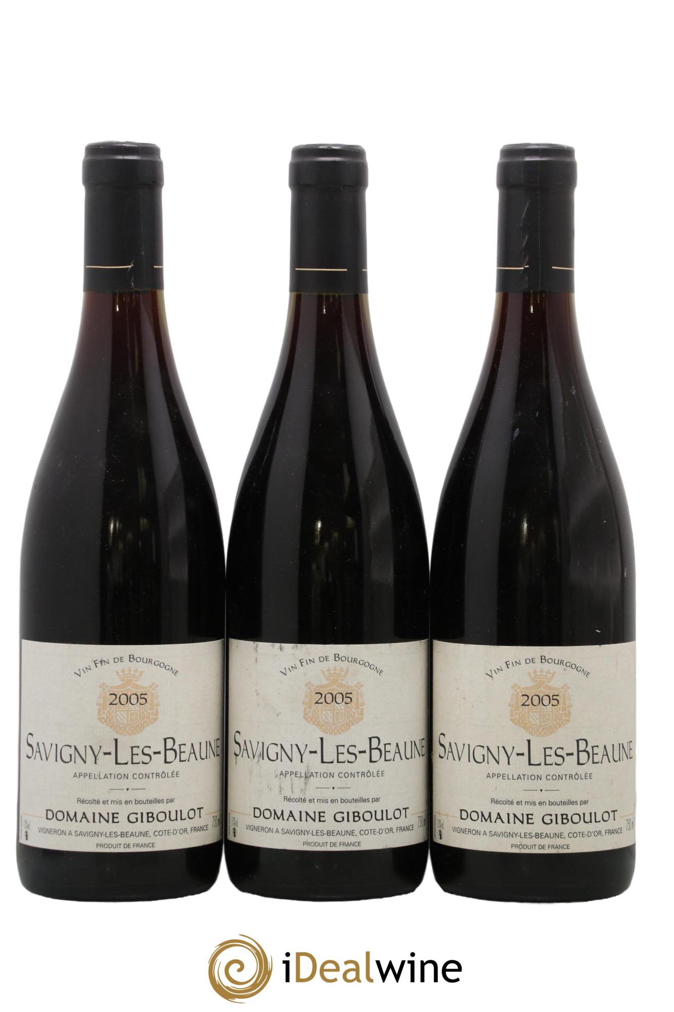 Savigny-lès-Beaune Domaine Giboulot 2005 - Lot de 3 bouteilles - 0