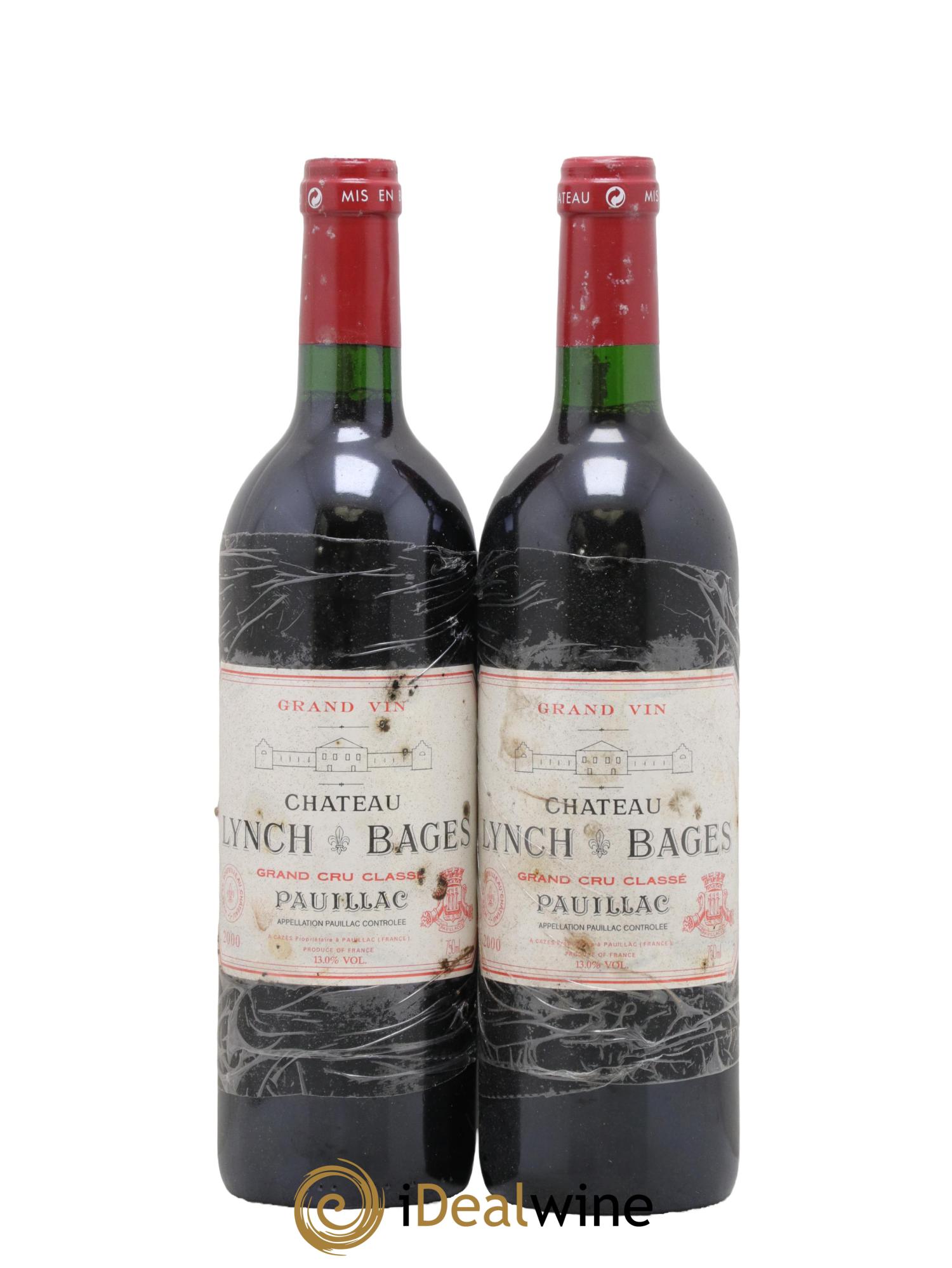 Château Lynch Bages 5ème Grand Cru Classé 2000 - Posten von 2 Flaschen - 0