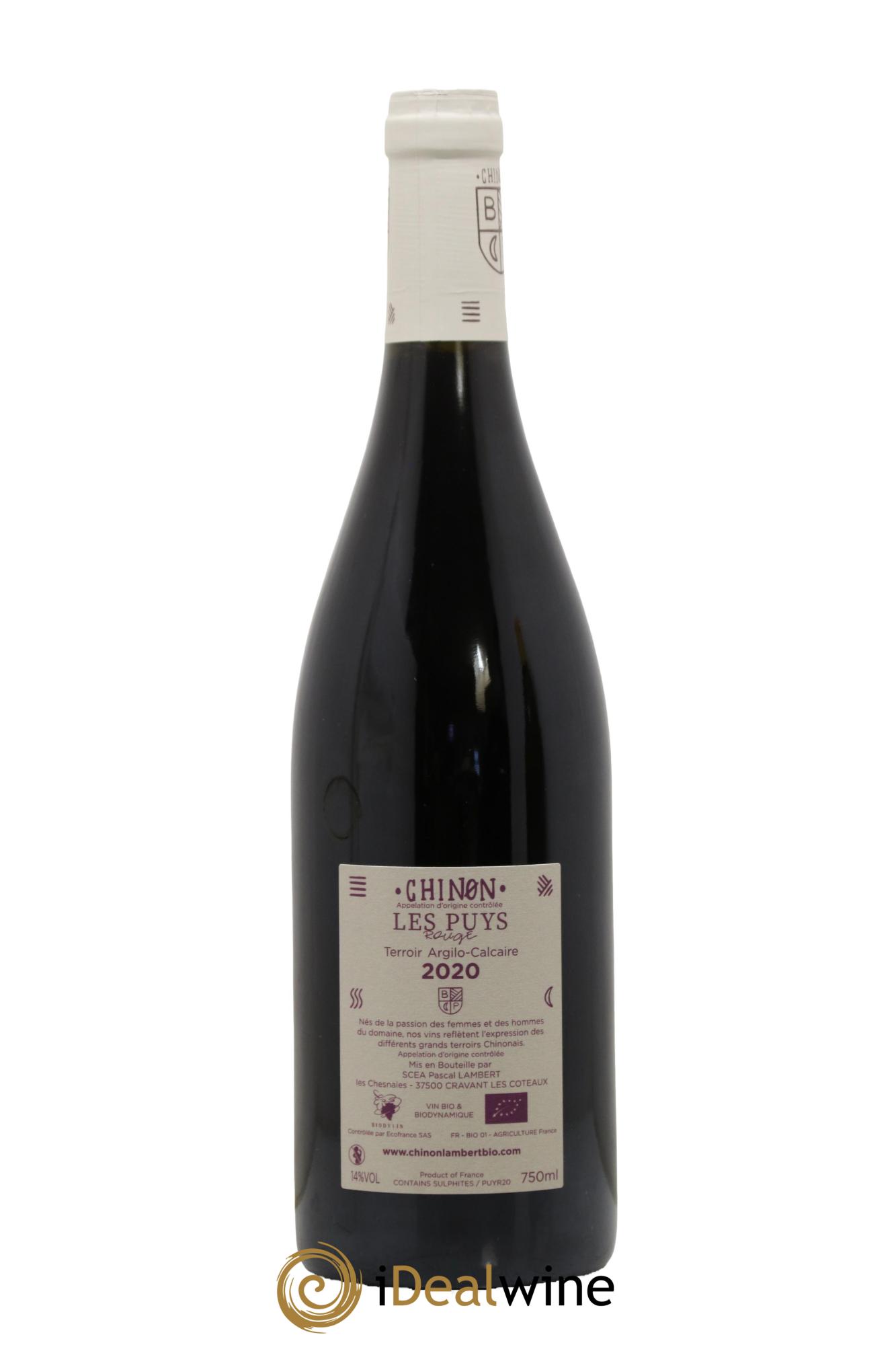 Chinon Les Puys Domaine Lambert 2020 - Lot de 1 bouteille - 1