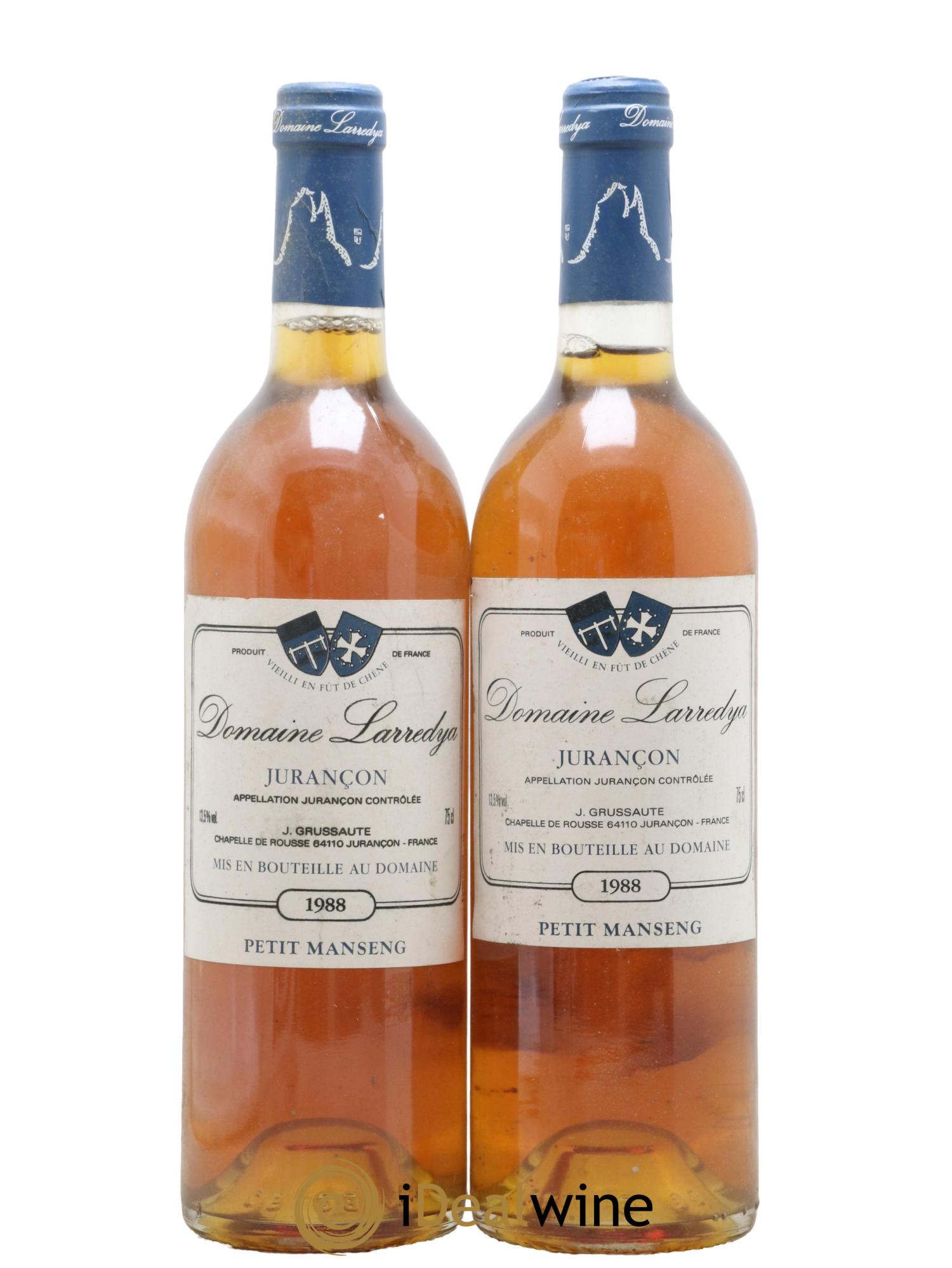 Jurançon Moelleux Petit Manseng Domaine Larredya 1988 - Lotto di 2 bottiglie - 0