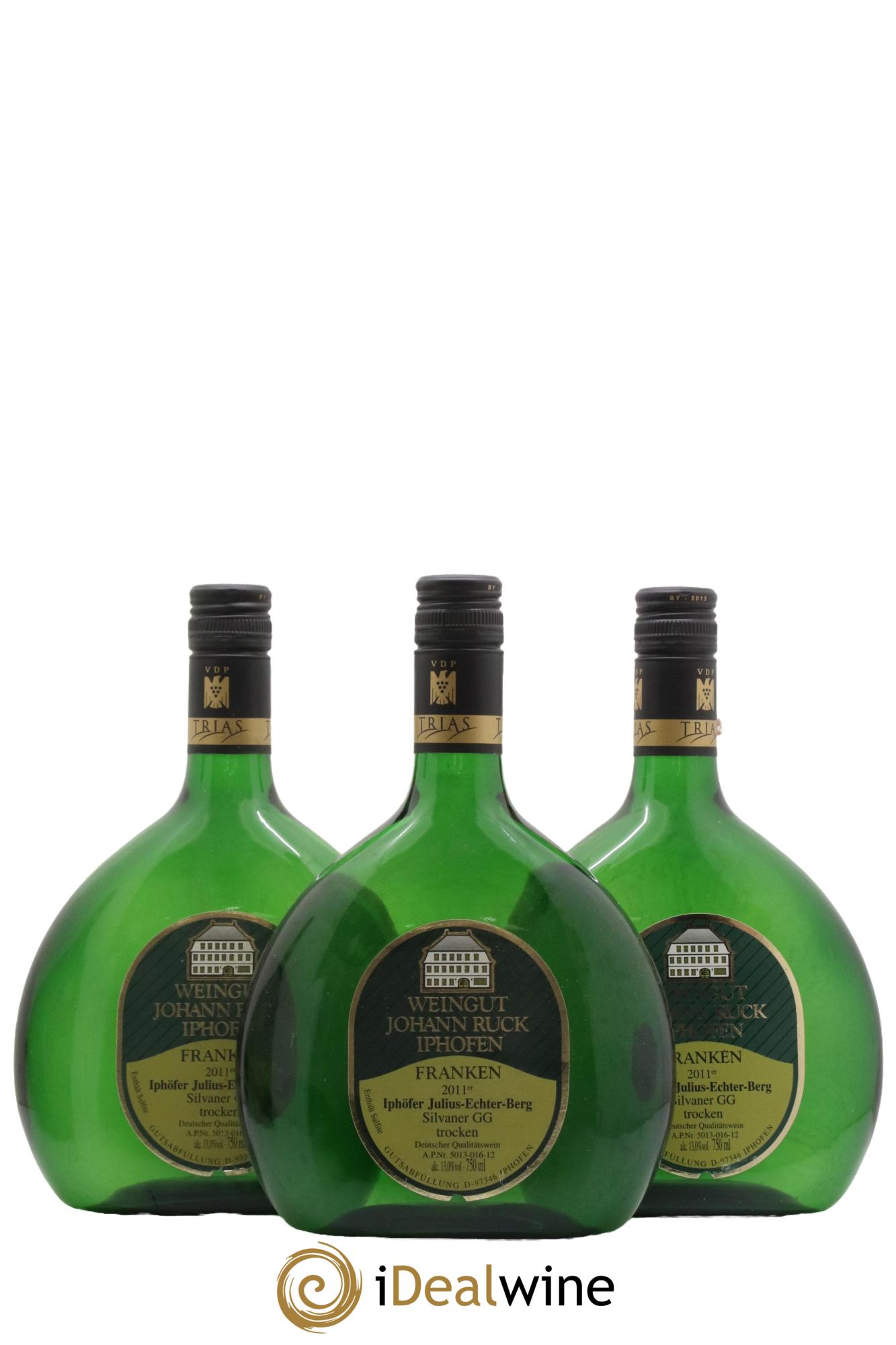 Allemagne Silvaner GG Echter Berg Iphöfer Julius Johann Ruck 2011 - Lot de 3 bouteilles - 0
