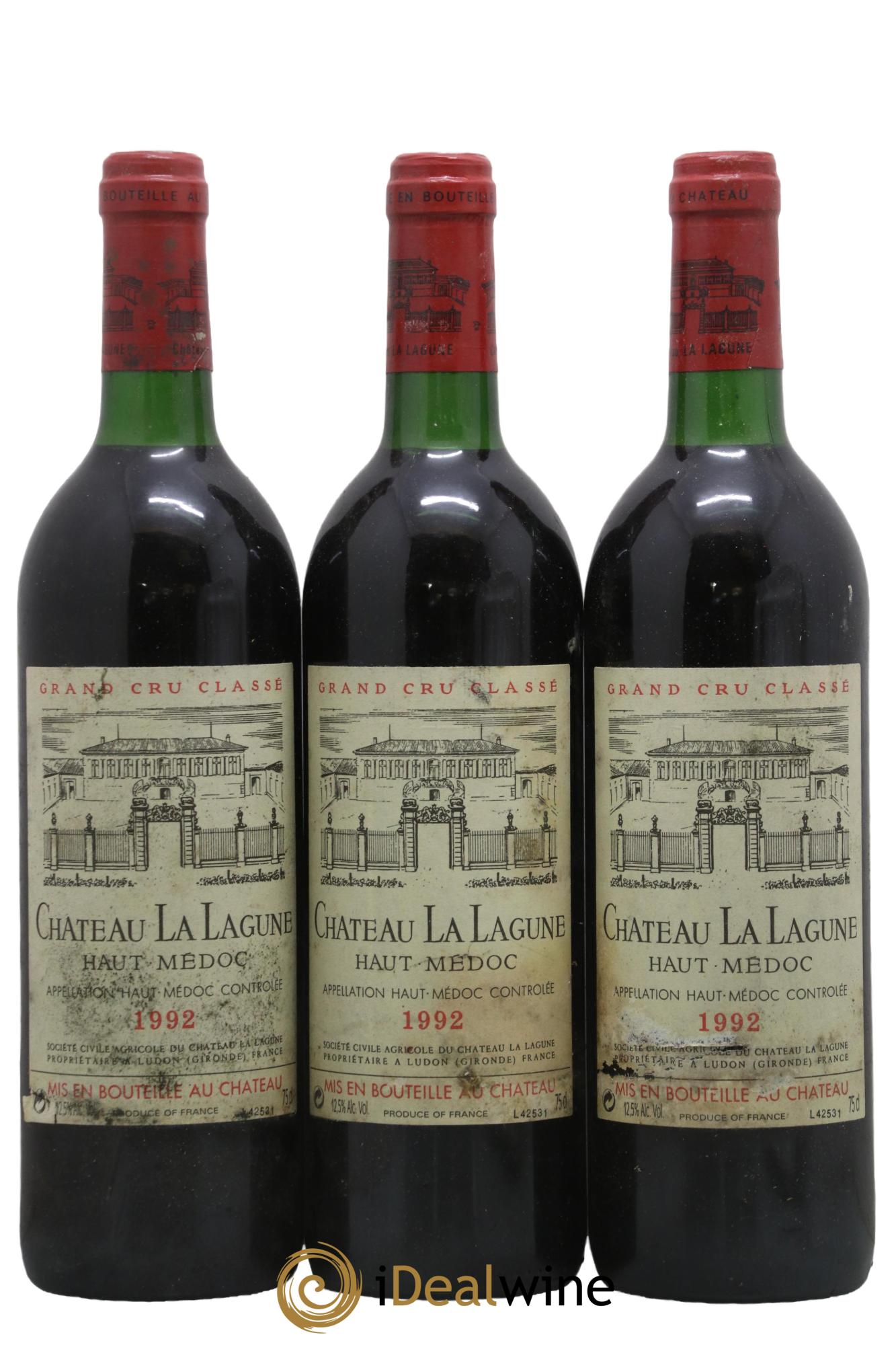 Château la Lagune 3ème Grand Cru Classé 1992 - Lot of 3 bottles - 0