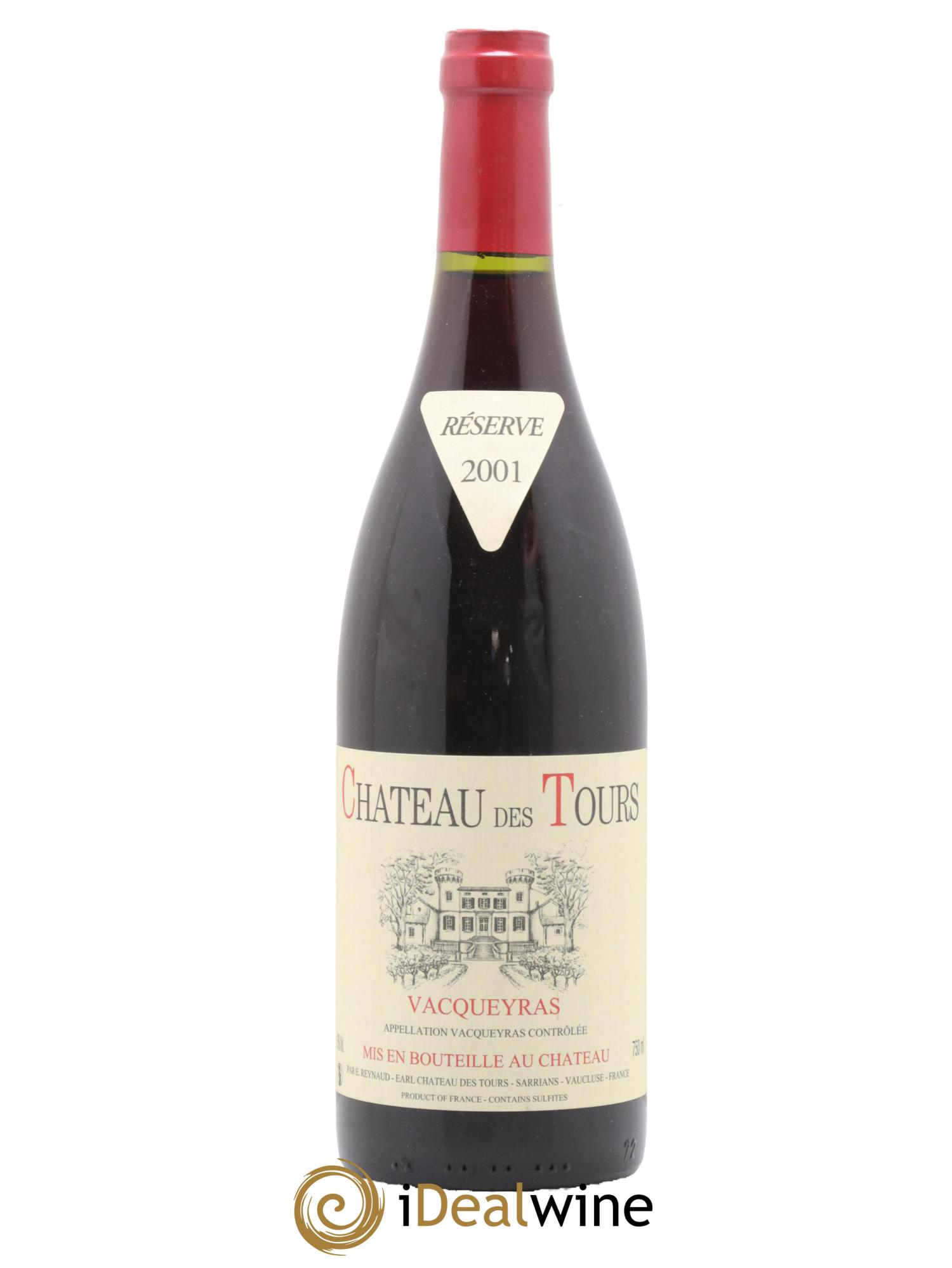 Vacqueyras Château des Tours Emmanuel Reynaud 2001 - Lot de 1 bouteille - 0