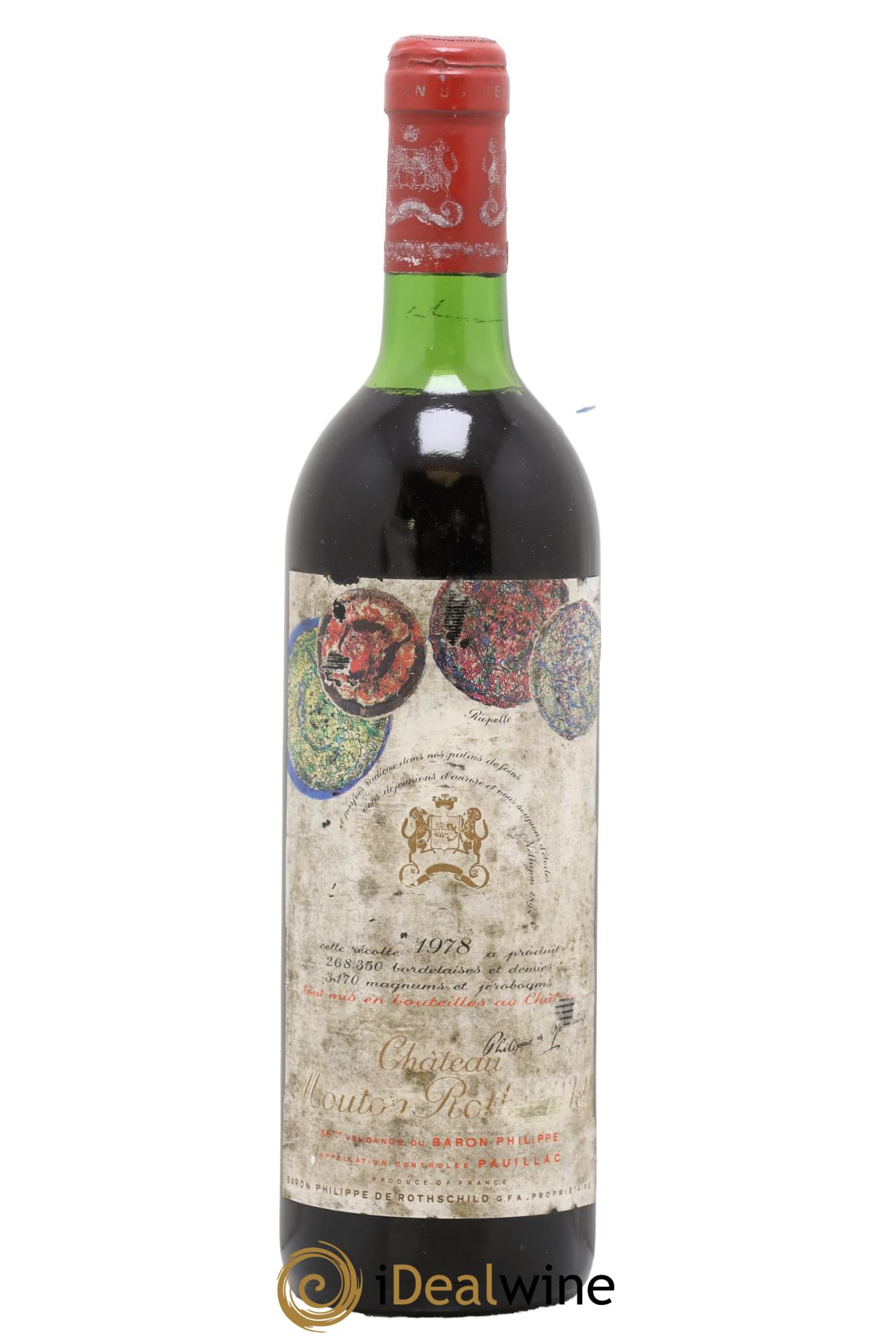 Château Mouton Rothschild 1er Grand Cru Classé 1978 - Lotto di 1 bottiglia - 0