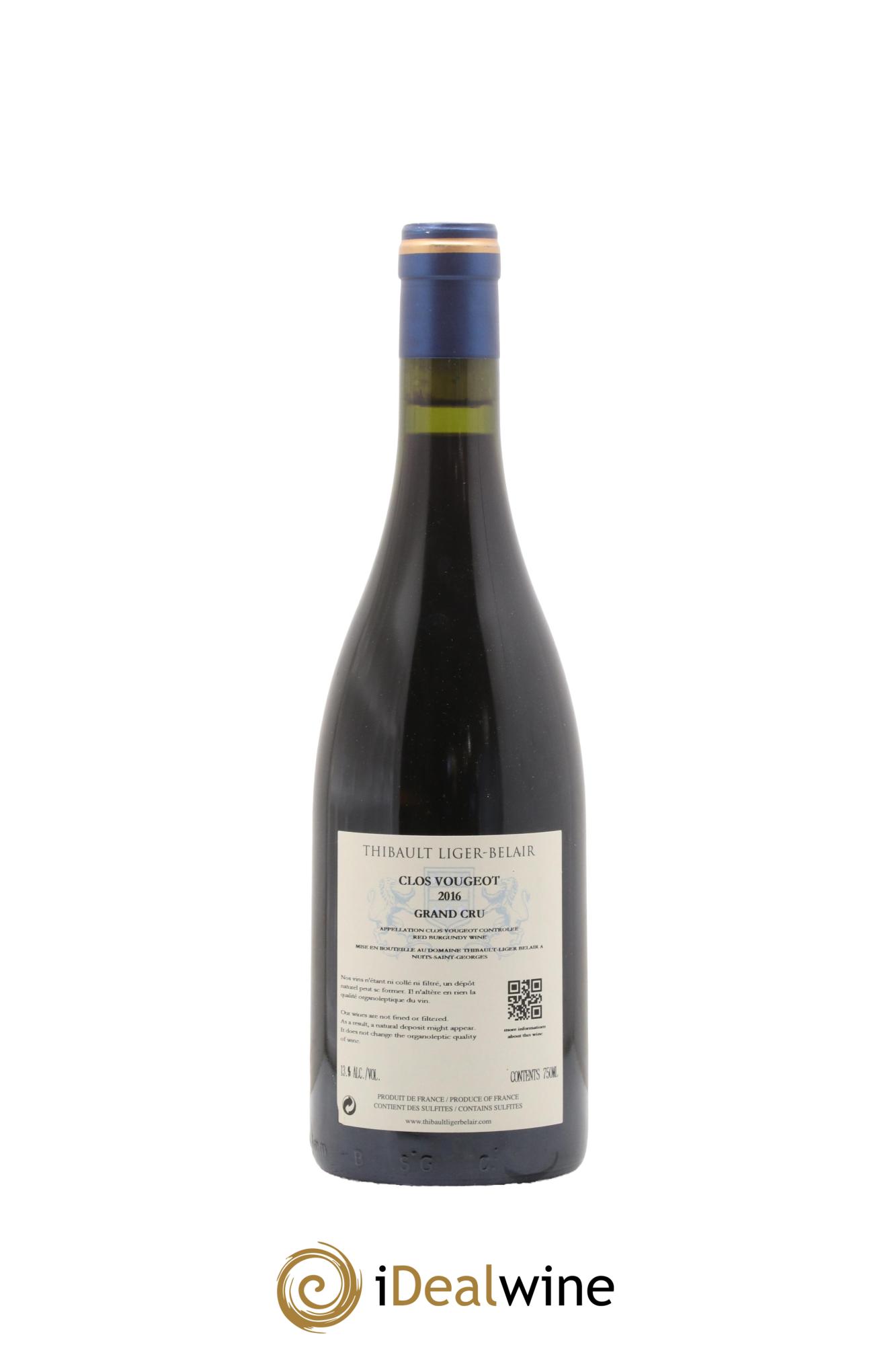 Clos de Vougeot Grand Cru Thibault Liger-Belair 2016 - Lot de 1 bouteille - 1