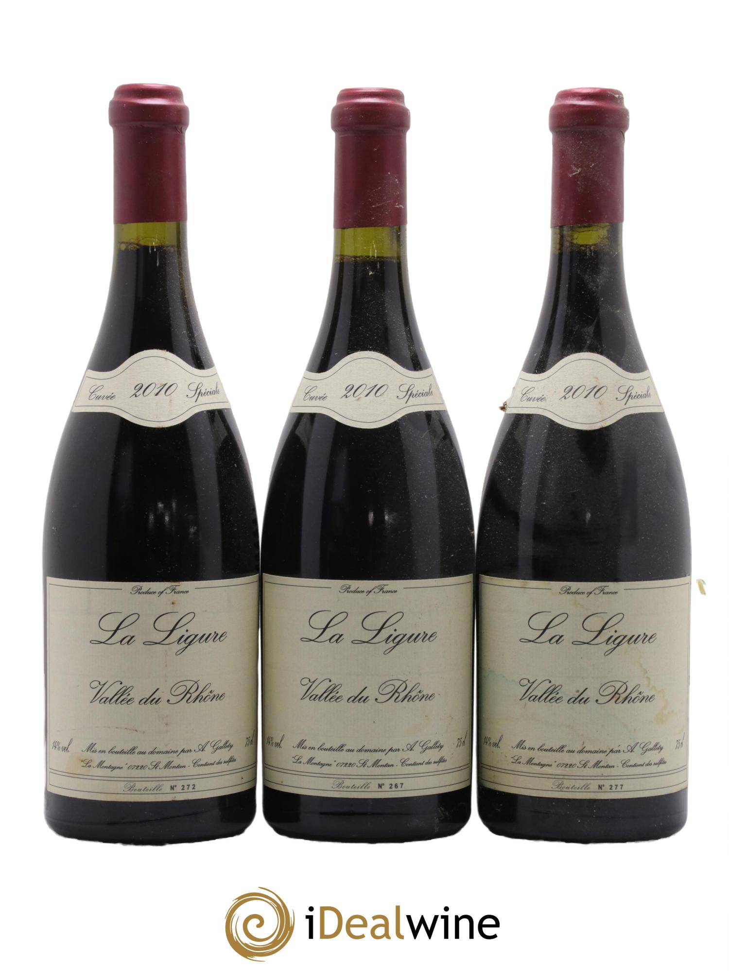 Côtes du Vivarais La Ligure Gallety (Domaine) 2010 - Lot de 3 bouteilles - 0