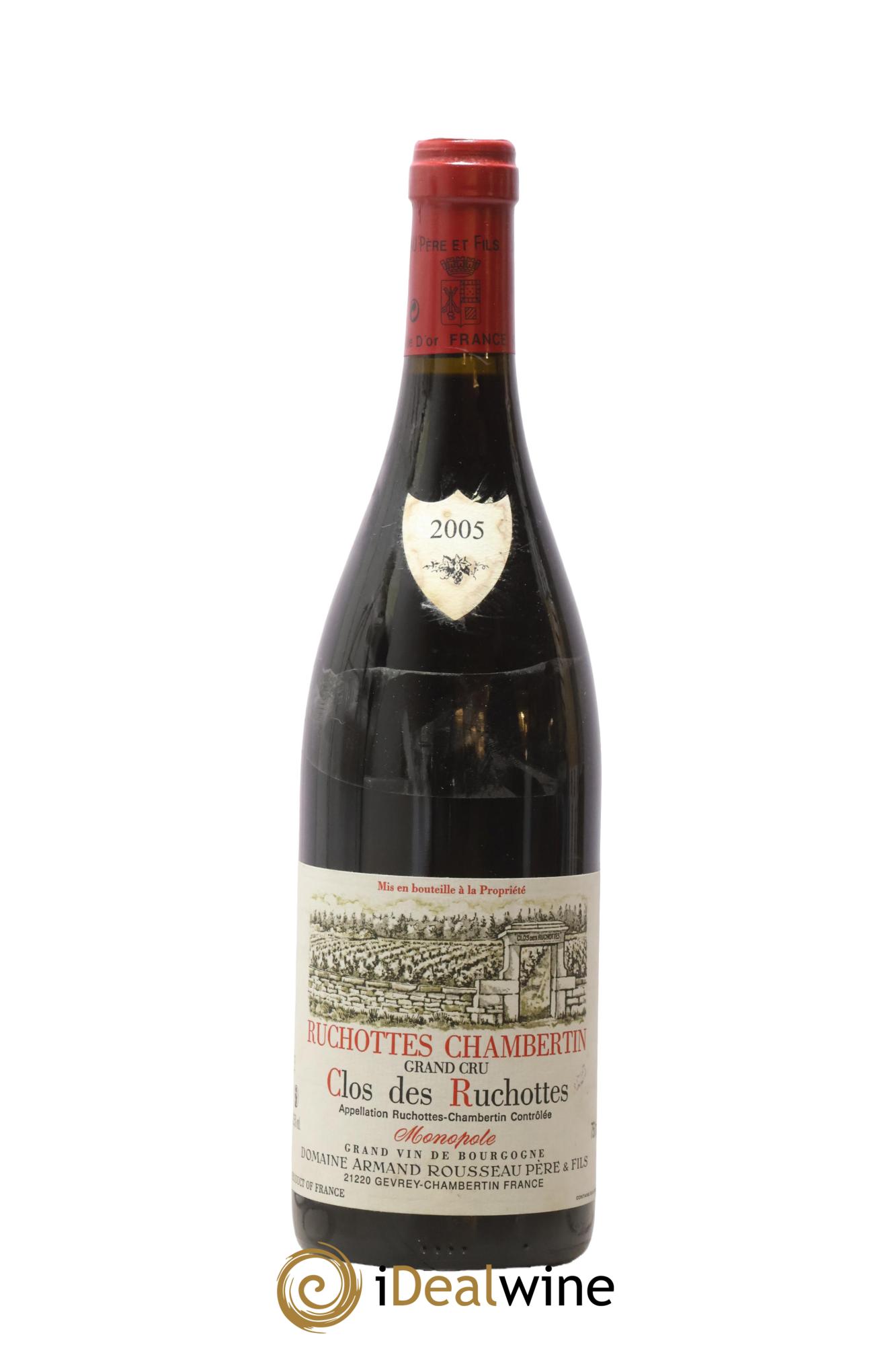 Ruchottes-Chambertin Grand Cru Clos des Ruchottes Armand Rousseau (Domaine) 2005 - Lot de 1 bouteille - 0