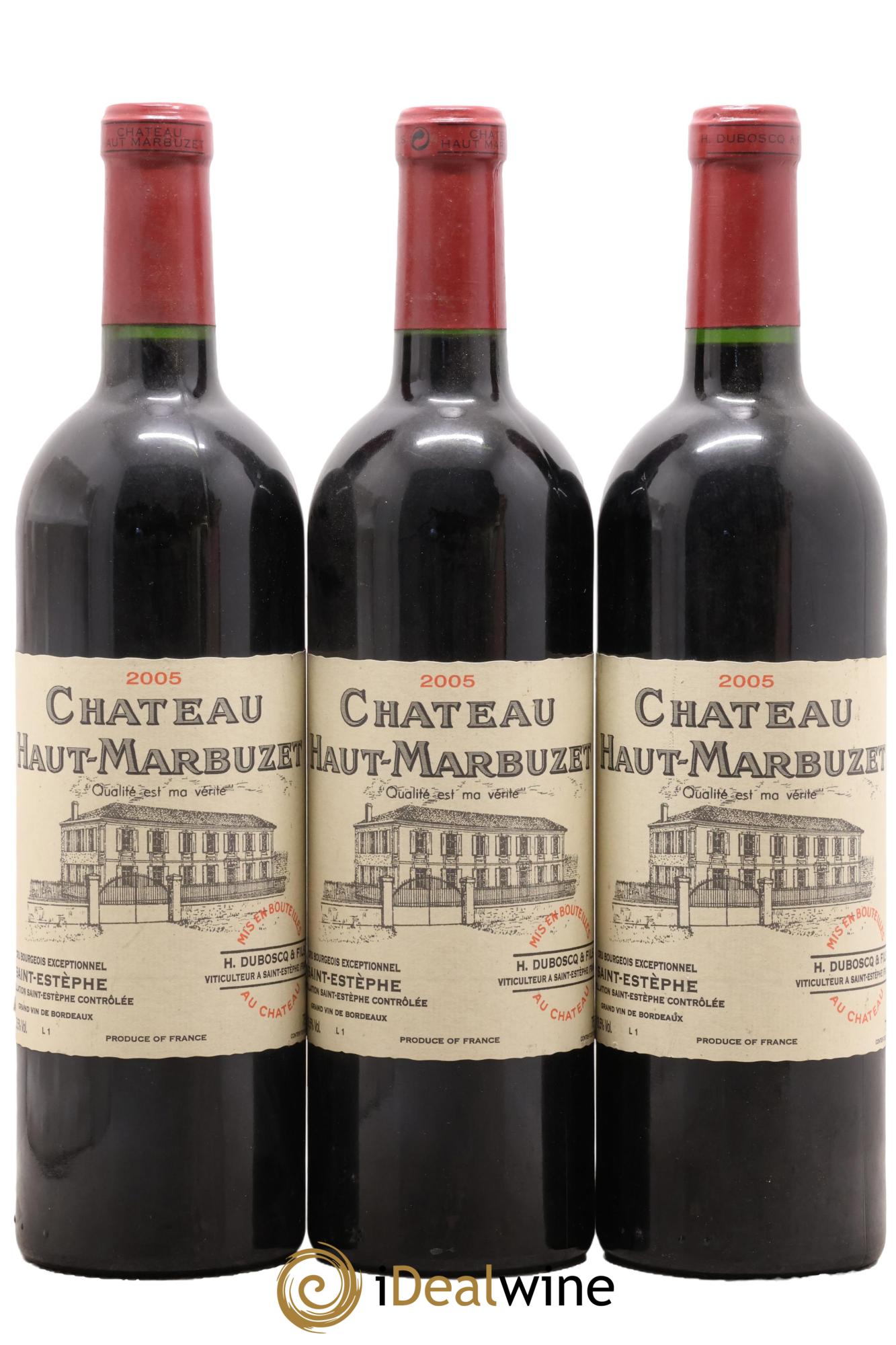 Château Haut Marbuzet 2005 - Lot de 3 bouteilles - 0