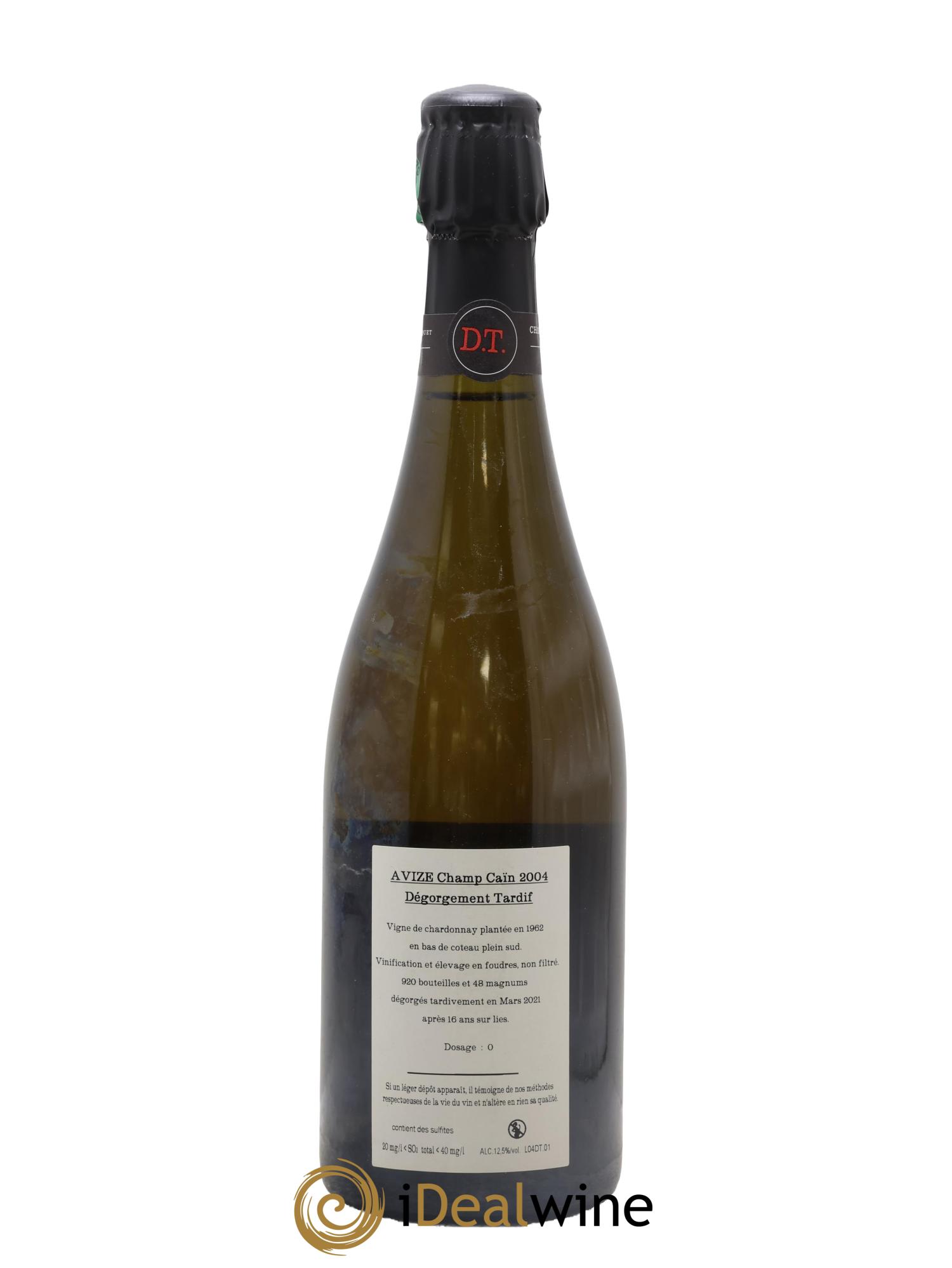 Champagne Avize Champ Caïn Extra-Brut Dégorgement Tardif Jacquesson 2004 - Lot de 1 bouteille - 1
