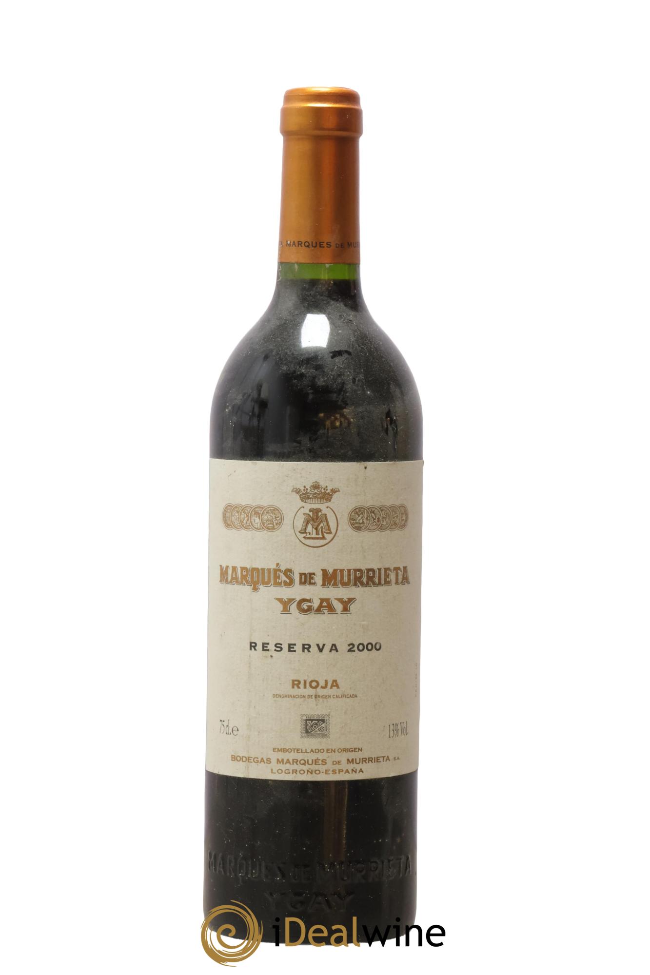 Rioja DOCA Reserva Marqués de Murrieta 2000 - Lotto di 1 bottiglia - 0