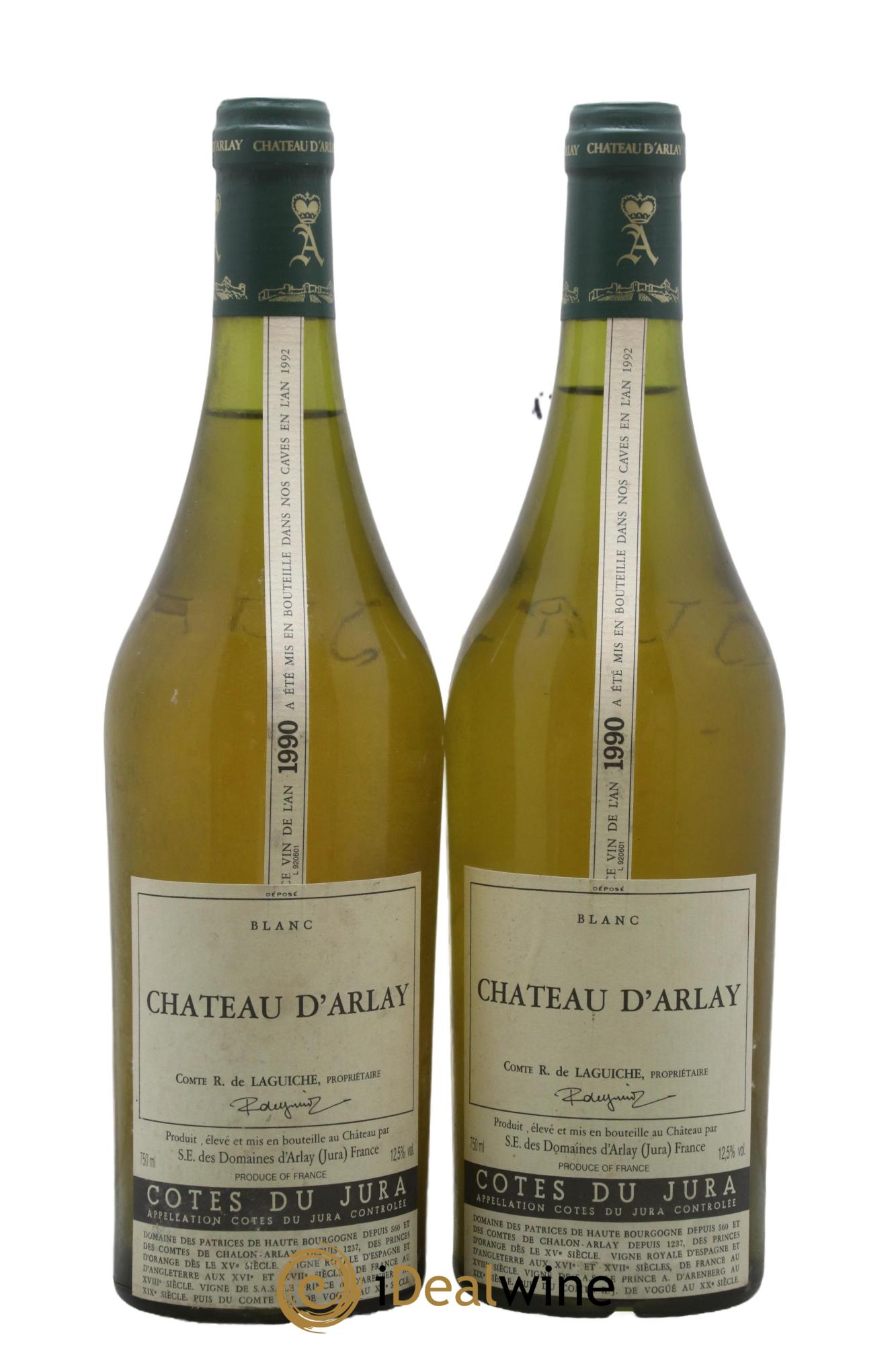 Côtes du Jura Château d'Arlay 1990 - Lot de 2 bouteilles - 0