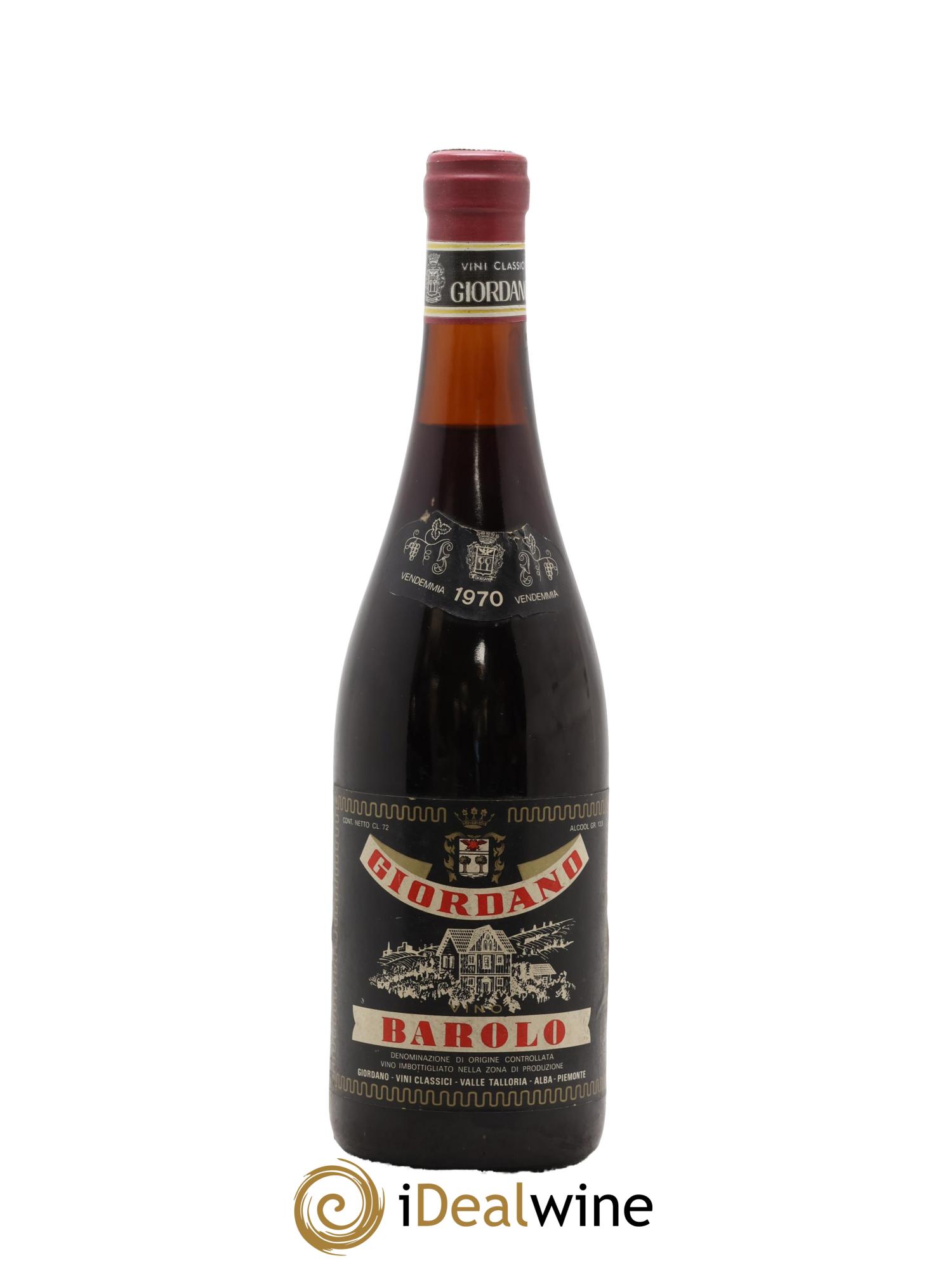 Barolo DOCG Giordano 1970 - Lot de 1 bouteille - 0