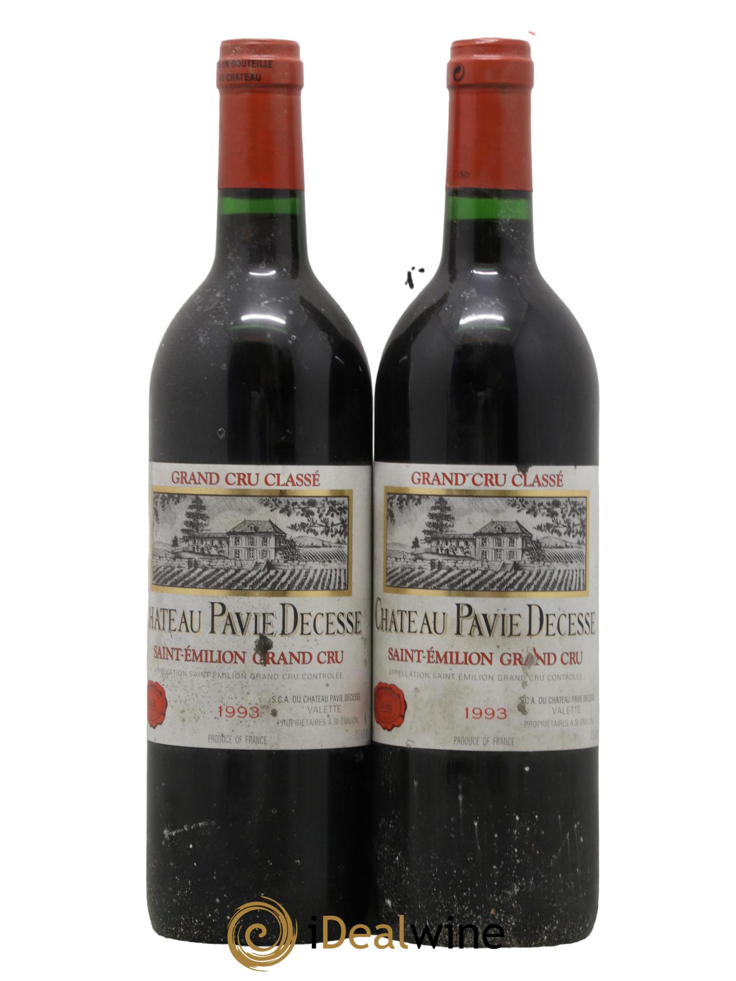 Château Pavie Decesse Grand Cru Classé 1993 - Lot de 2 bouteilles - 0