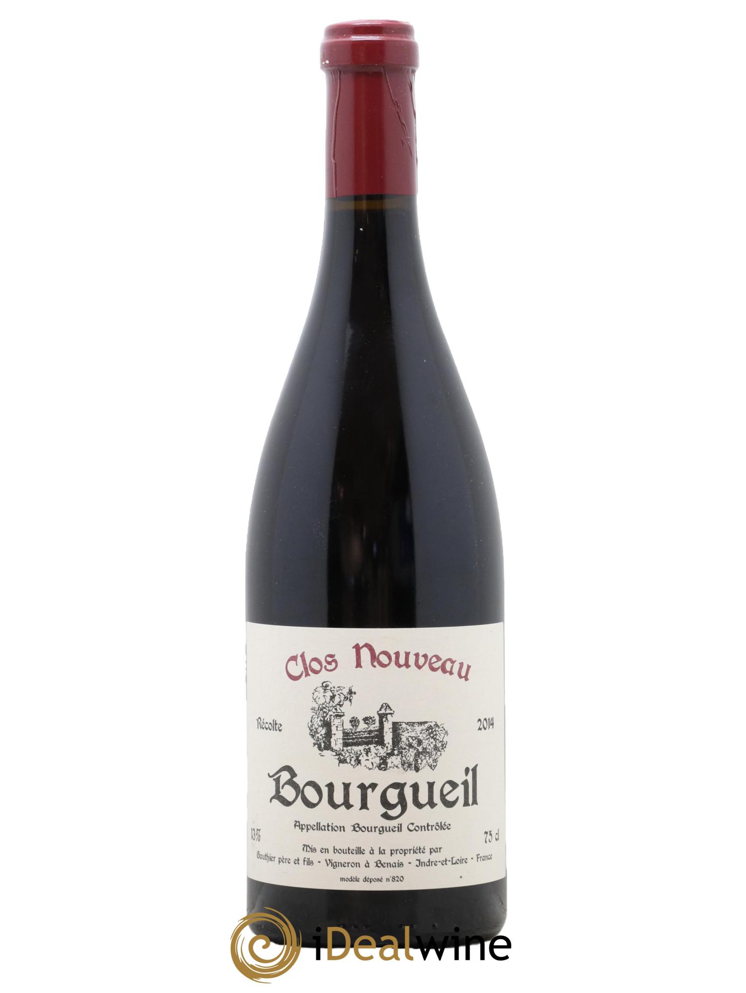 Bourgueil Clos Nouveau Domaine du Bel Air 2014 - Lot de 1 bouteille - 0