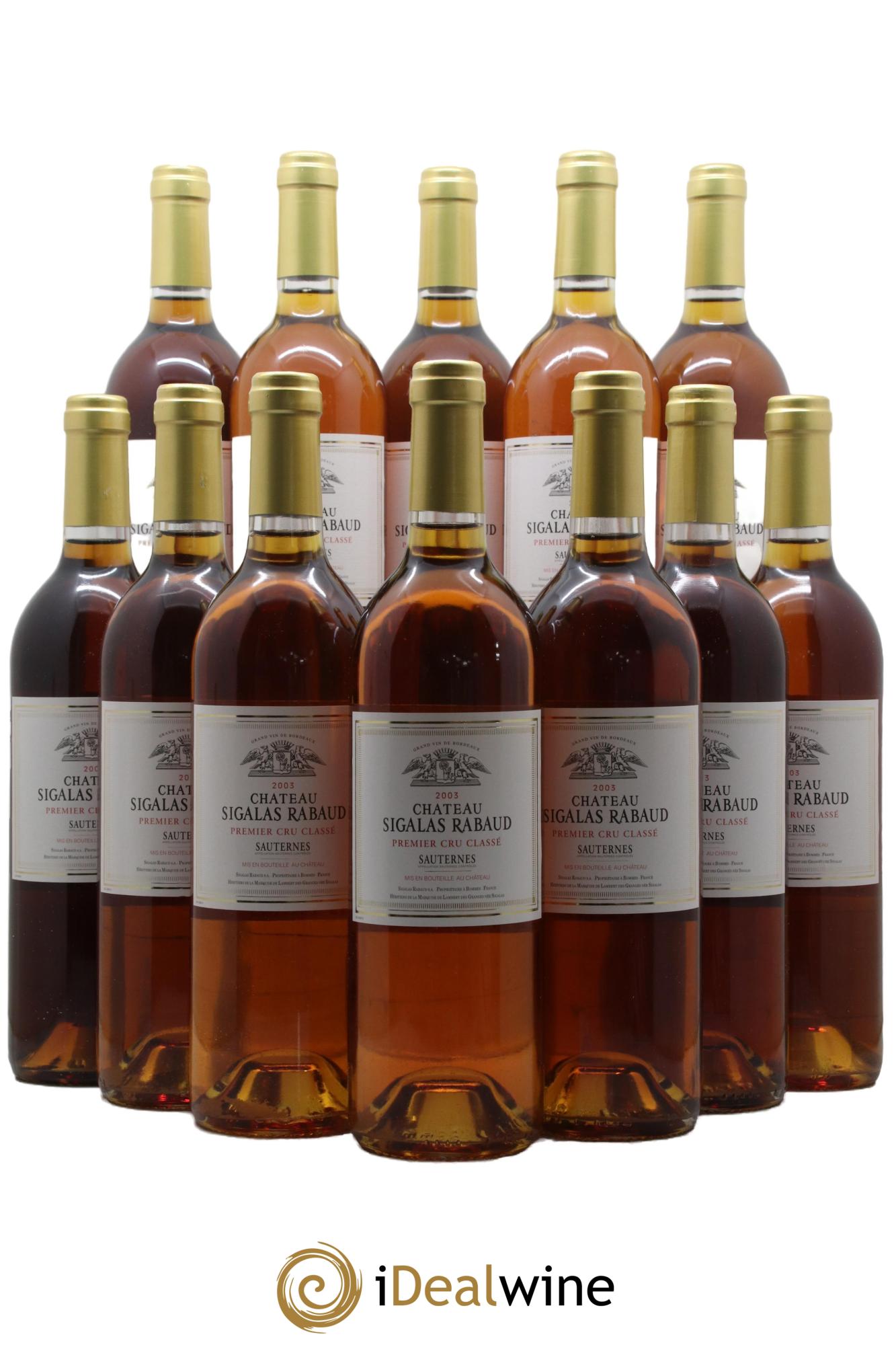 Château Sigalas Rabaud 1er Grand Cru Classé 2003 - Posten von 12 Flaschen - 0