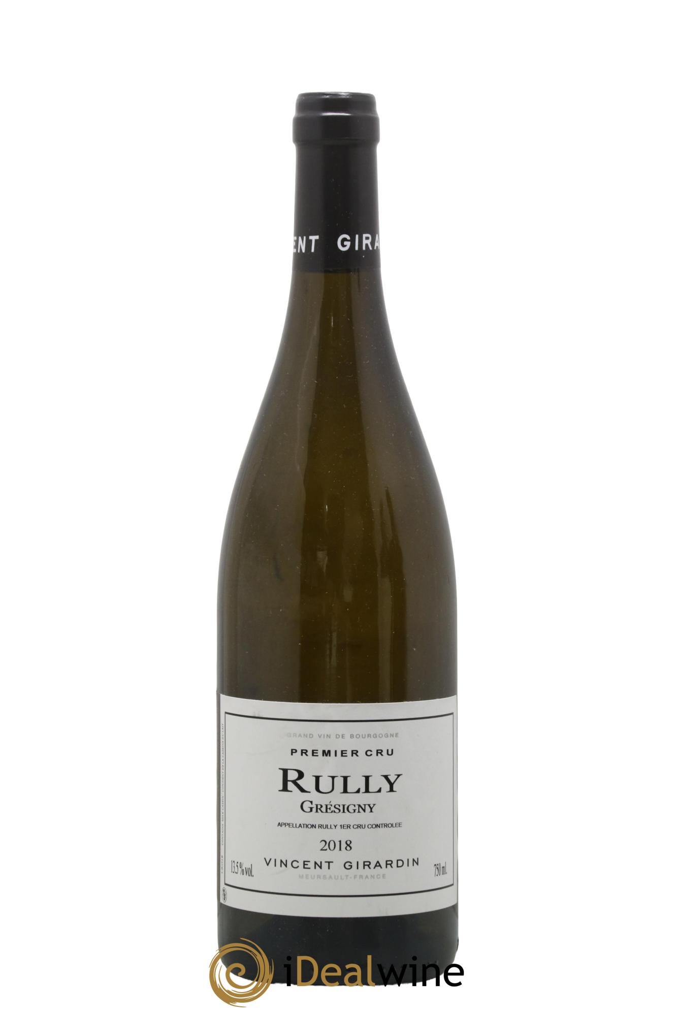 Rully 1er Cru Grésigny Vincent Girardin 2018 - Lot de 1 bouteille - 0