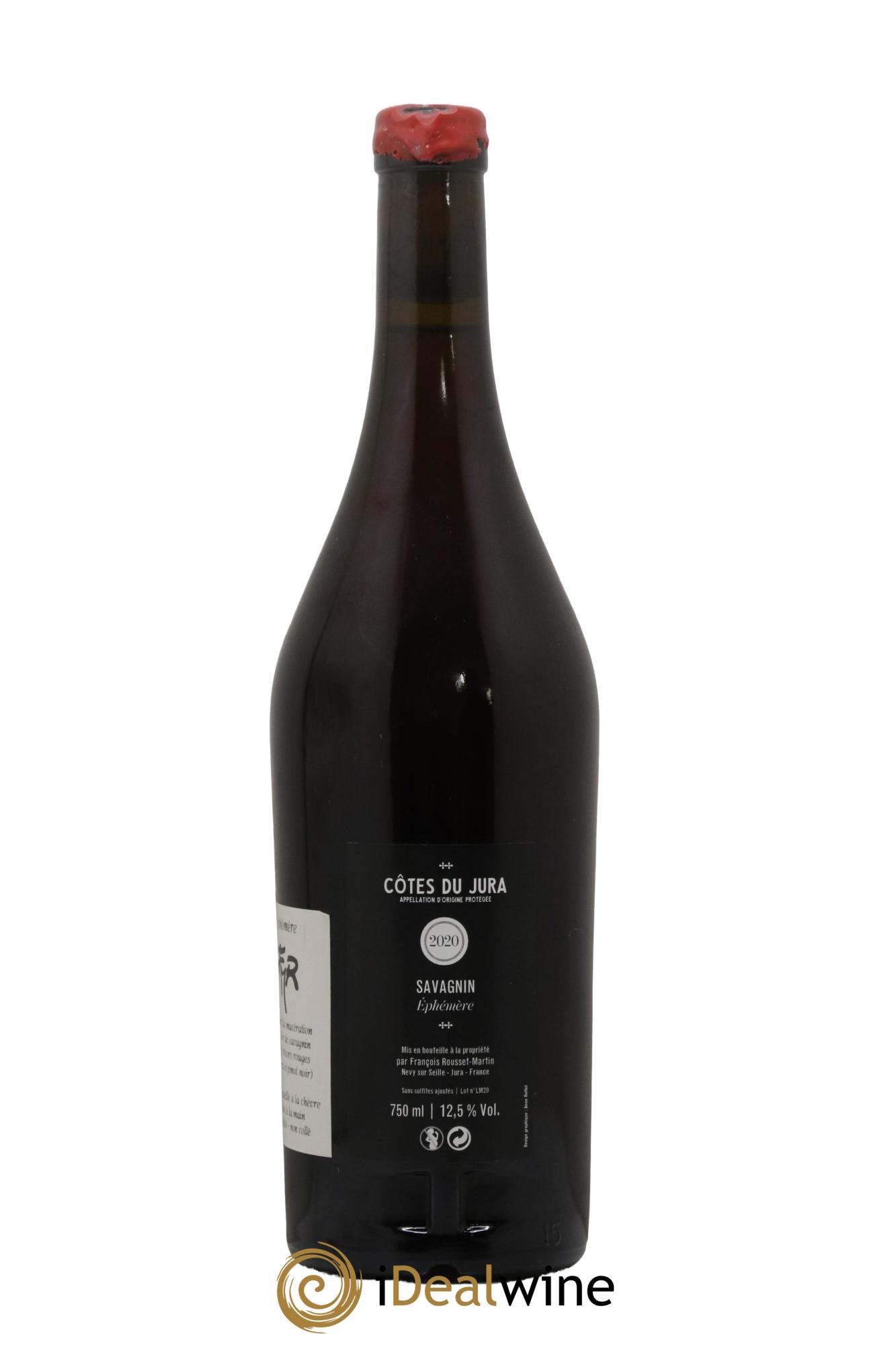 Côtes du Jura Macération Ephémère François Rousset Martin 2020 - Lot de 1 bouteille - 1