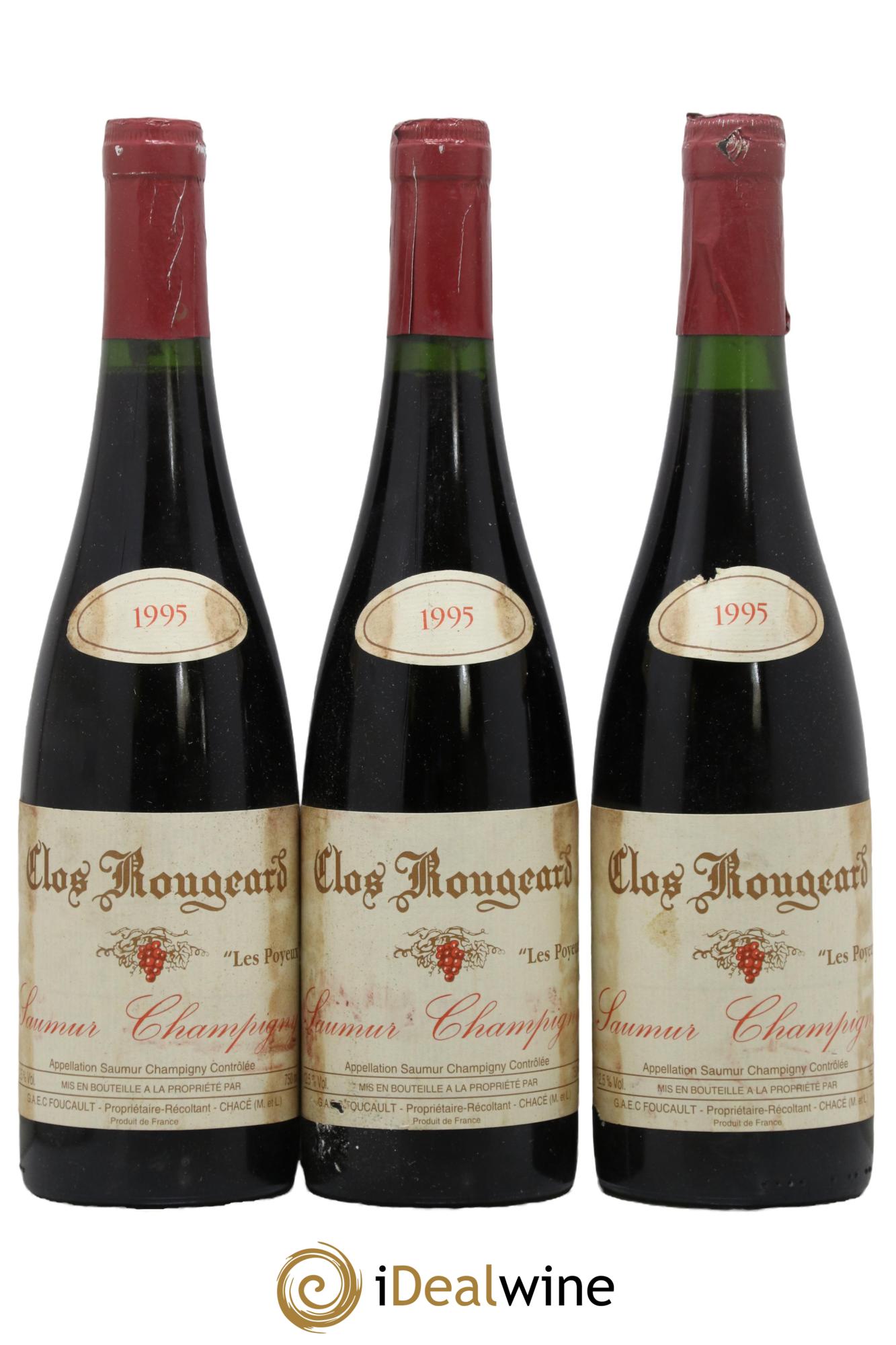 Saumur-Champigny Les Poyeux Clos Rougeard  1995 - Posten von 3 Flaschen - 0