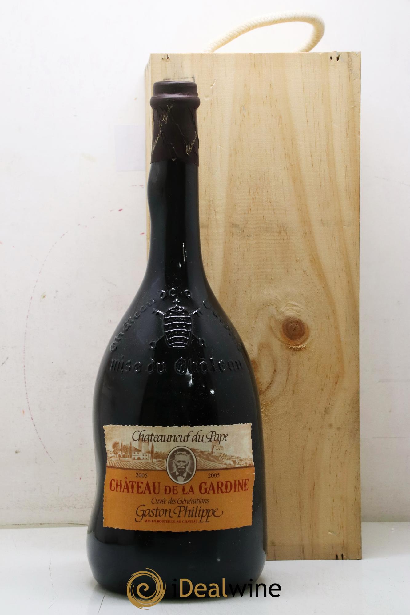 Châteauneuf-du-Pape Château de La Gardine Cuvée des Générations Gaston Philippe Famille Brunel 2005 - Lot of 1 magnum - 0